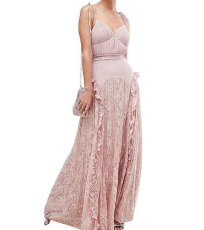 True Decadence Abendkleid »TRUE DECADENCE Abend-Kleid elegantes Damen Spitzen-Kleid mit Rüschen Mode-Kleid Rosa«