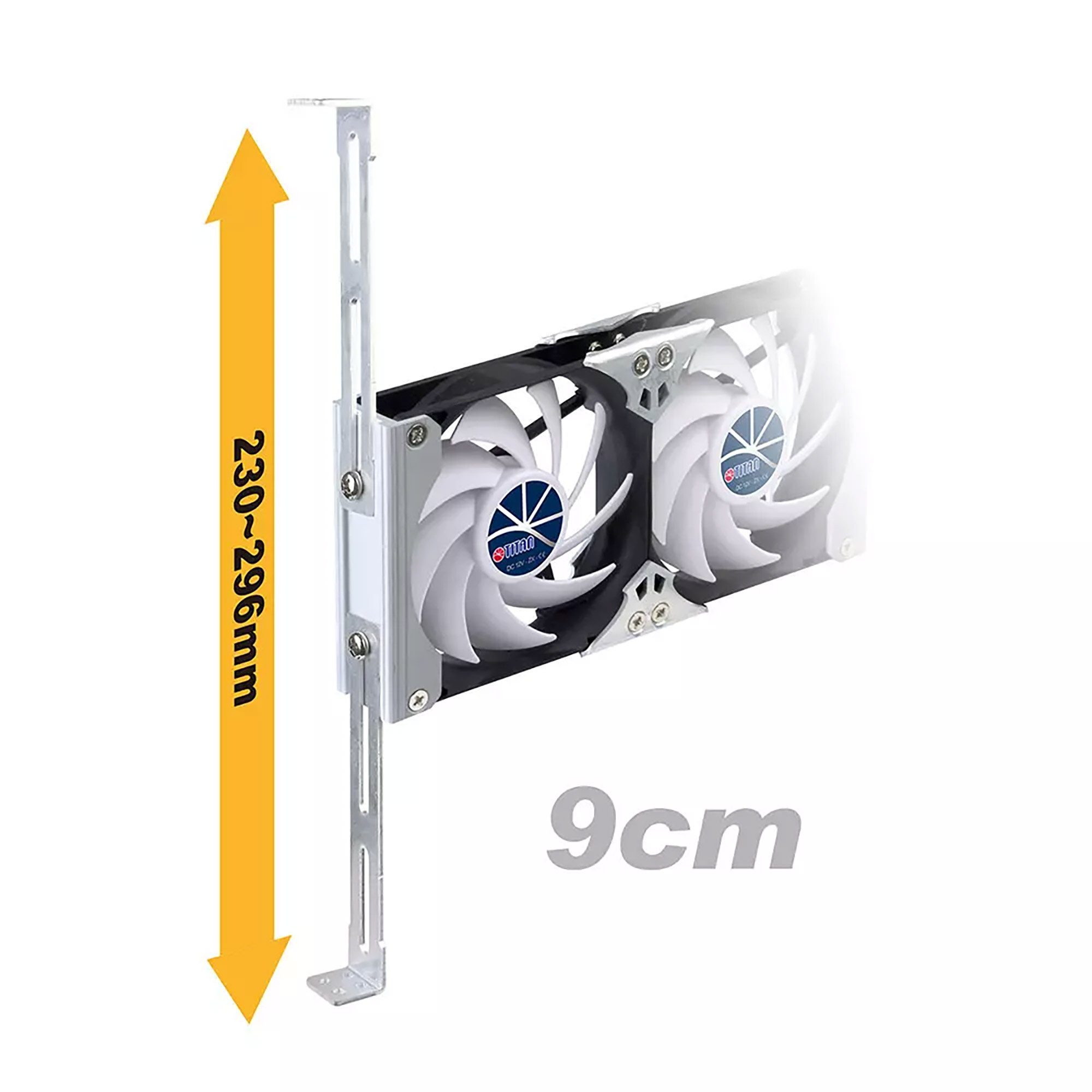 TITAN® Lüftungsschieber TTC-SC09TZ Einbau-Lüfter 2x