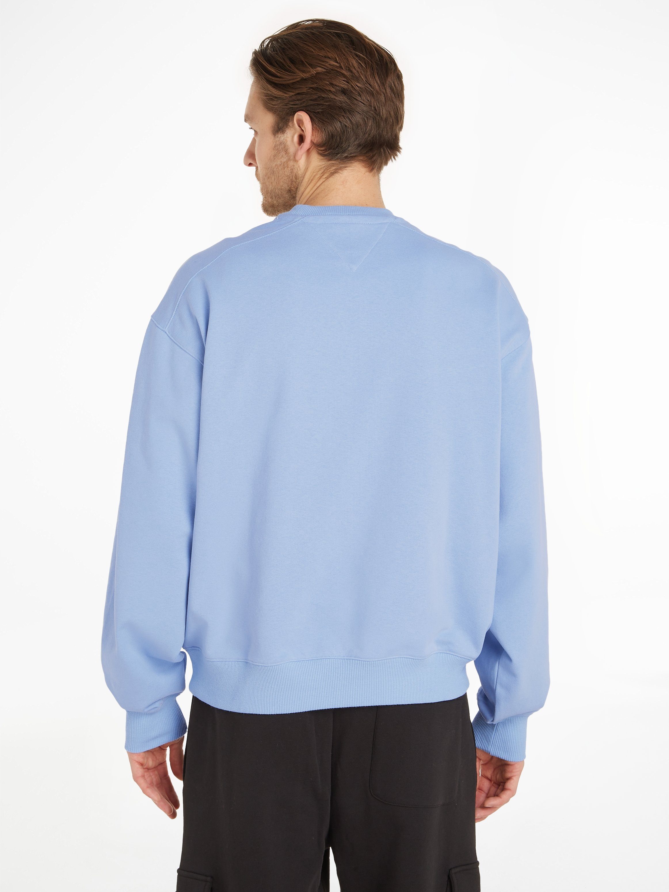 Tommy Jeans Sweatshirt TJM BOXY CREW Chambray SIGNATURE Blue