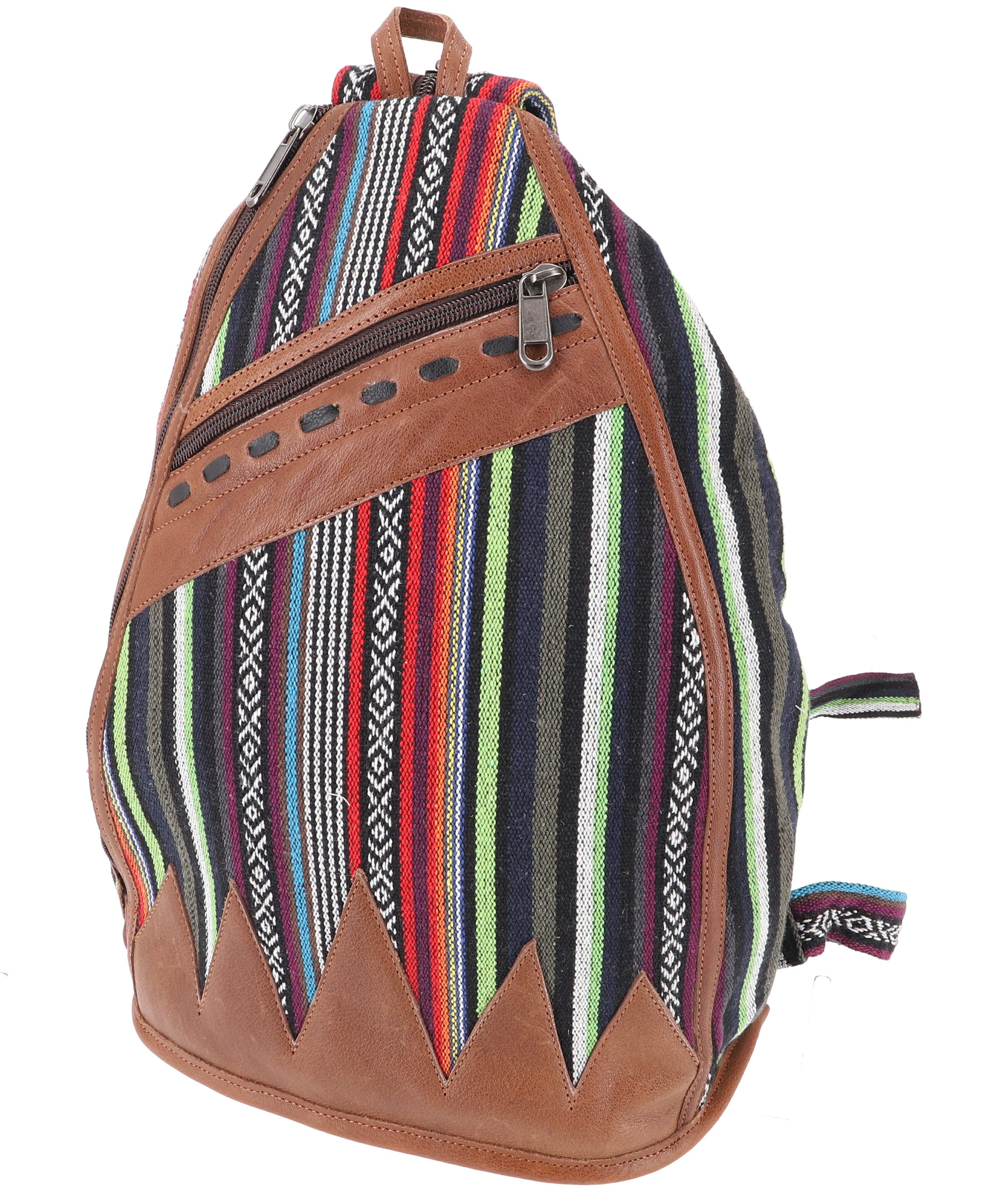 Guru-Shop Freizeitrucksack Extravaganter Ethno Baumwoll/Hanf Rucksack,..