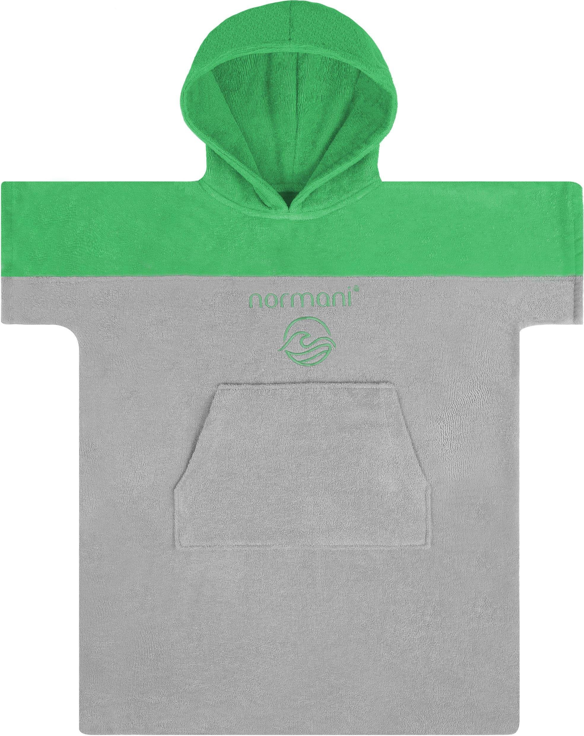 normani Badeponcho Kinder Badeponcho Puwai, Bio-Baumwolle, Kapuze, Schlupf, Badeponcho aus 100 % Bio-Baumwolle