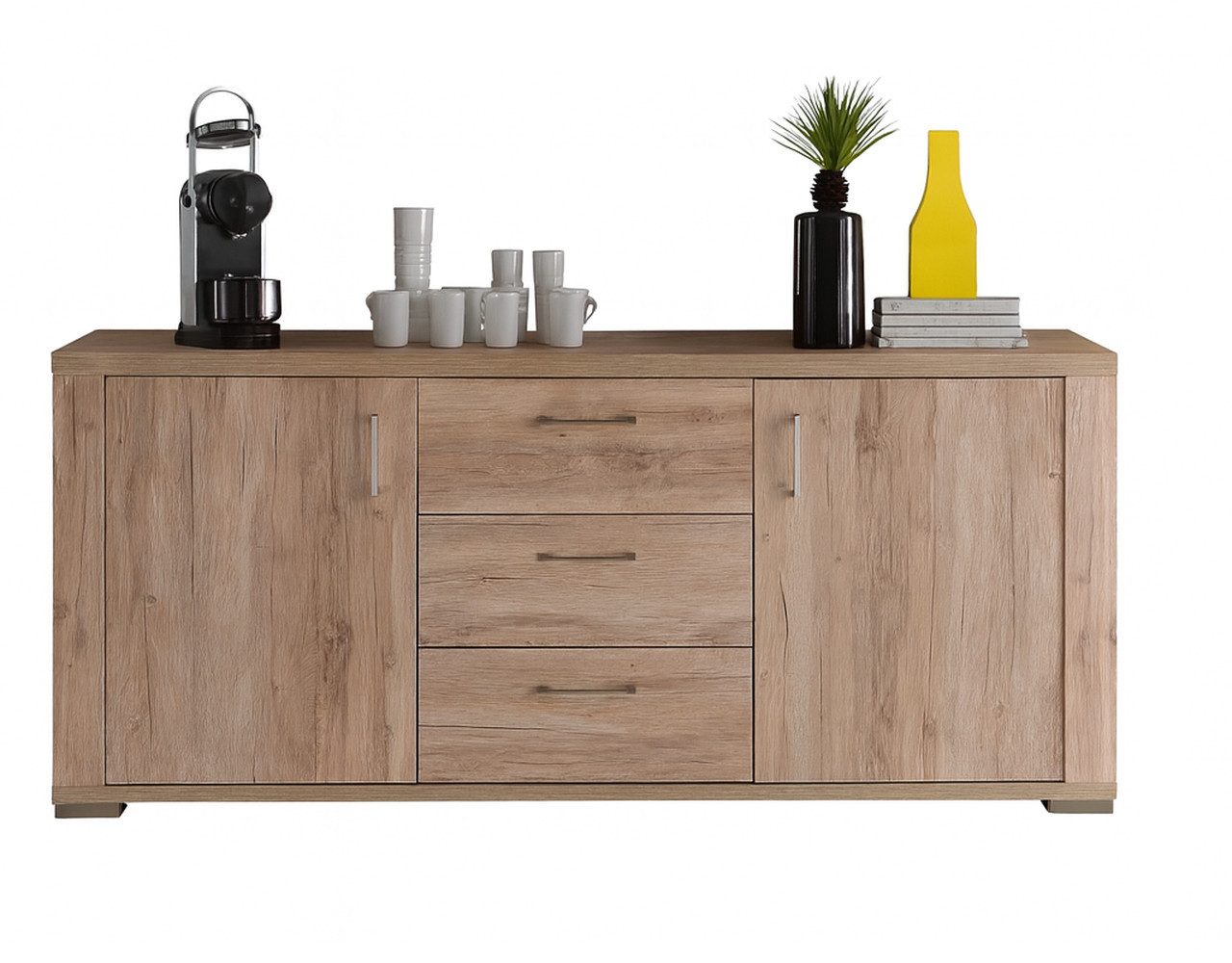 Mäusbacher Sideboard 2 Türen, 3 Schübe, in sanremo hell - 192x87x45 (BxHxT)