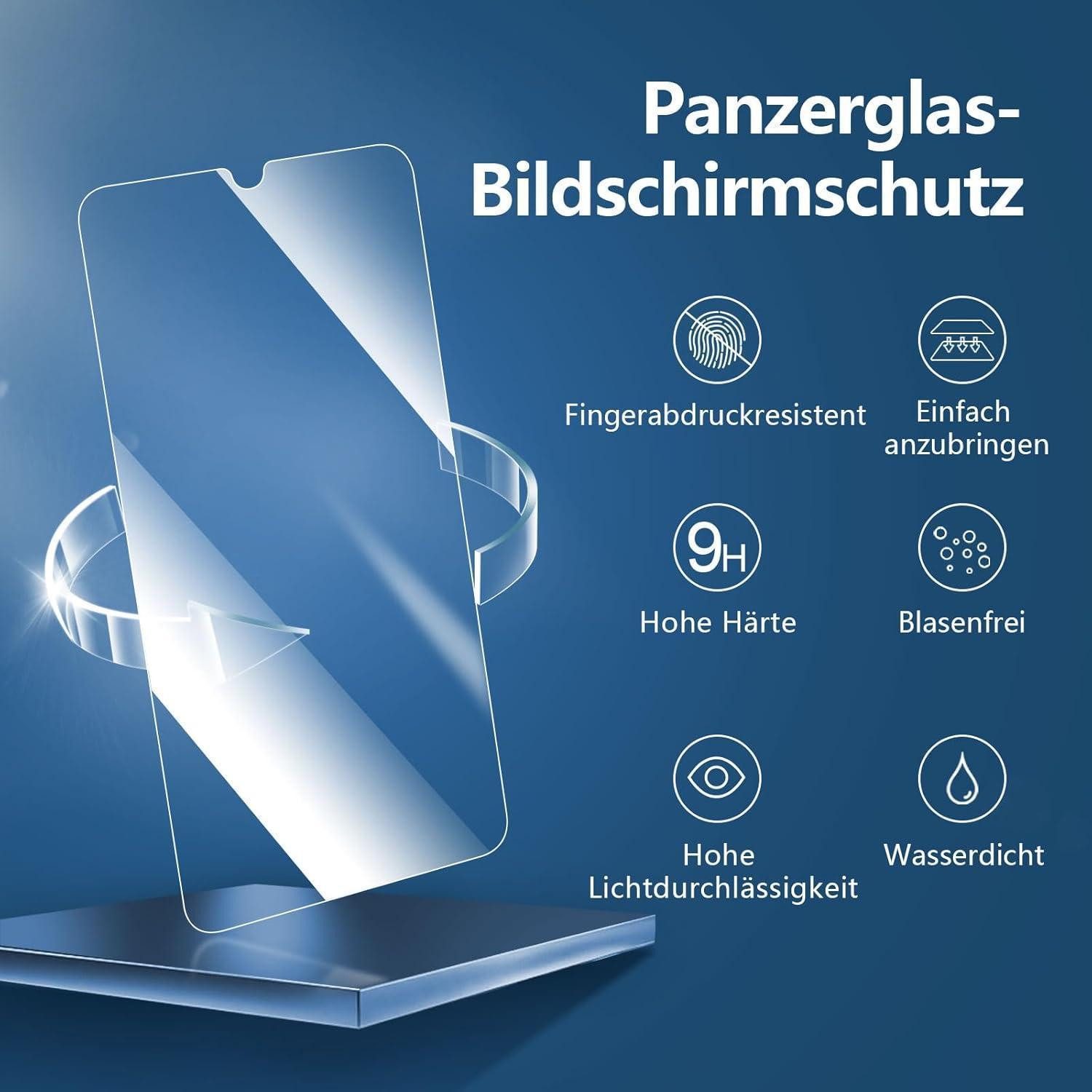 LuxusKollektion Displayschutzglas Panzer Schutz Glas Samsung Galaxy A23 4G 5G 3er Pack 9H HD Schutzfolie, 3 Stück – Bild 4 von 5