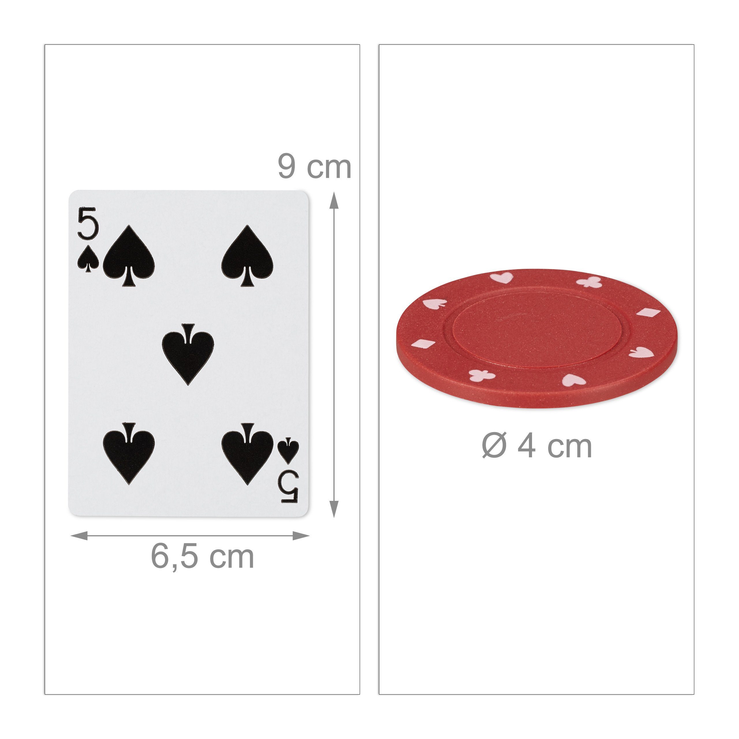 relaxdays Spiel Pokerset groß
