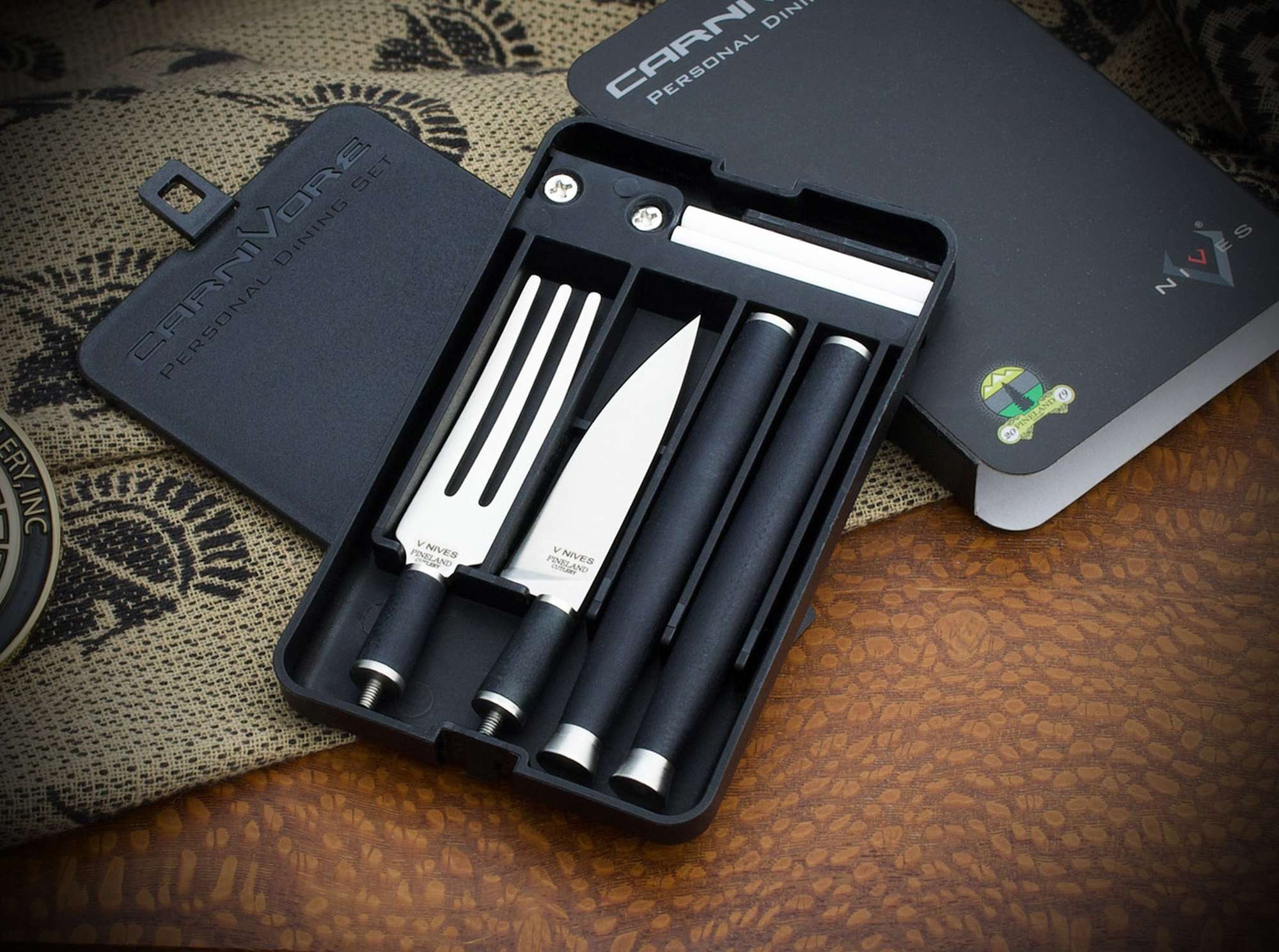 Spartan Blades Steakmesser Steakmesser Carnivore Dining Set G10 Black