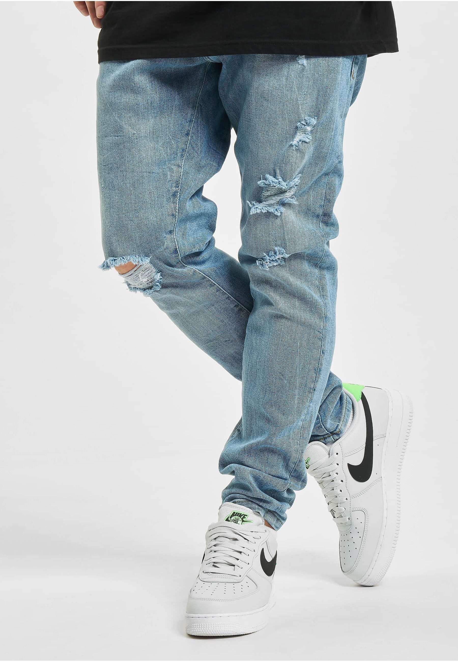 2Y Premium Bequeme Jeans 2Y Premium Herren 2Y Destroyed Slim Fit Denim (1-tlg)