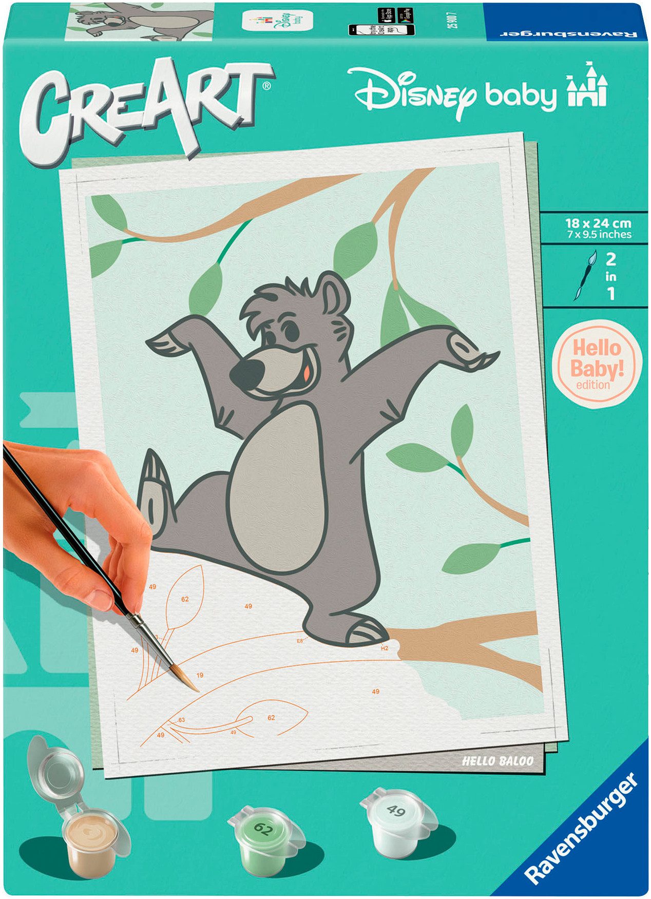 Malen nach Zahlen CreArt, Hello Baby, Baloo