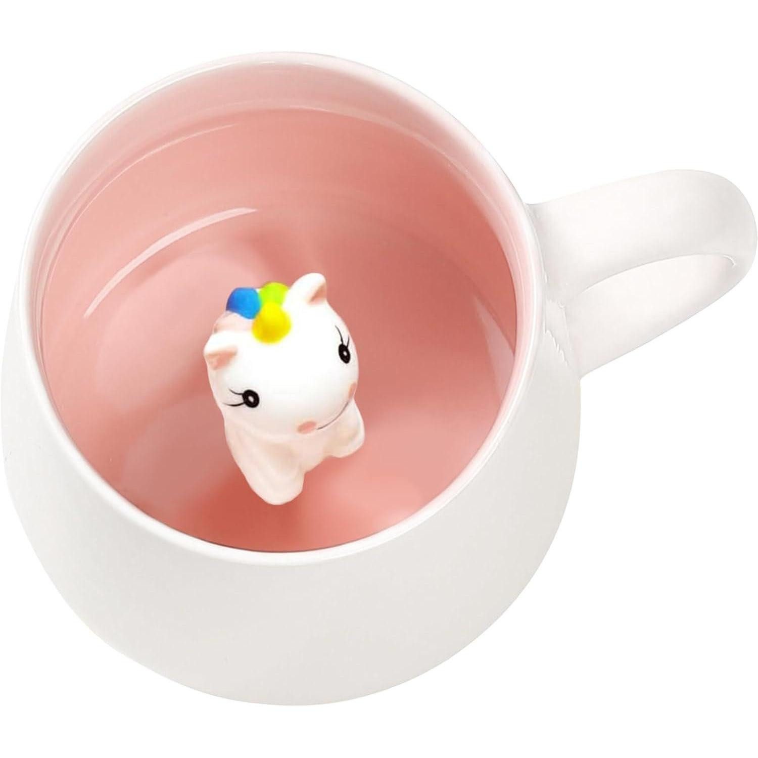 LuxusKollektion Tasse Einhorn Tasse 3D Keramik Süße Mädchen Geschenke Geburtstagsgeschenke, Keramik