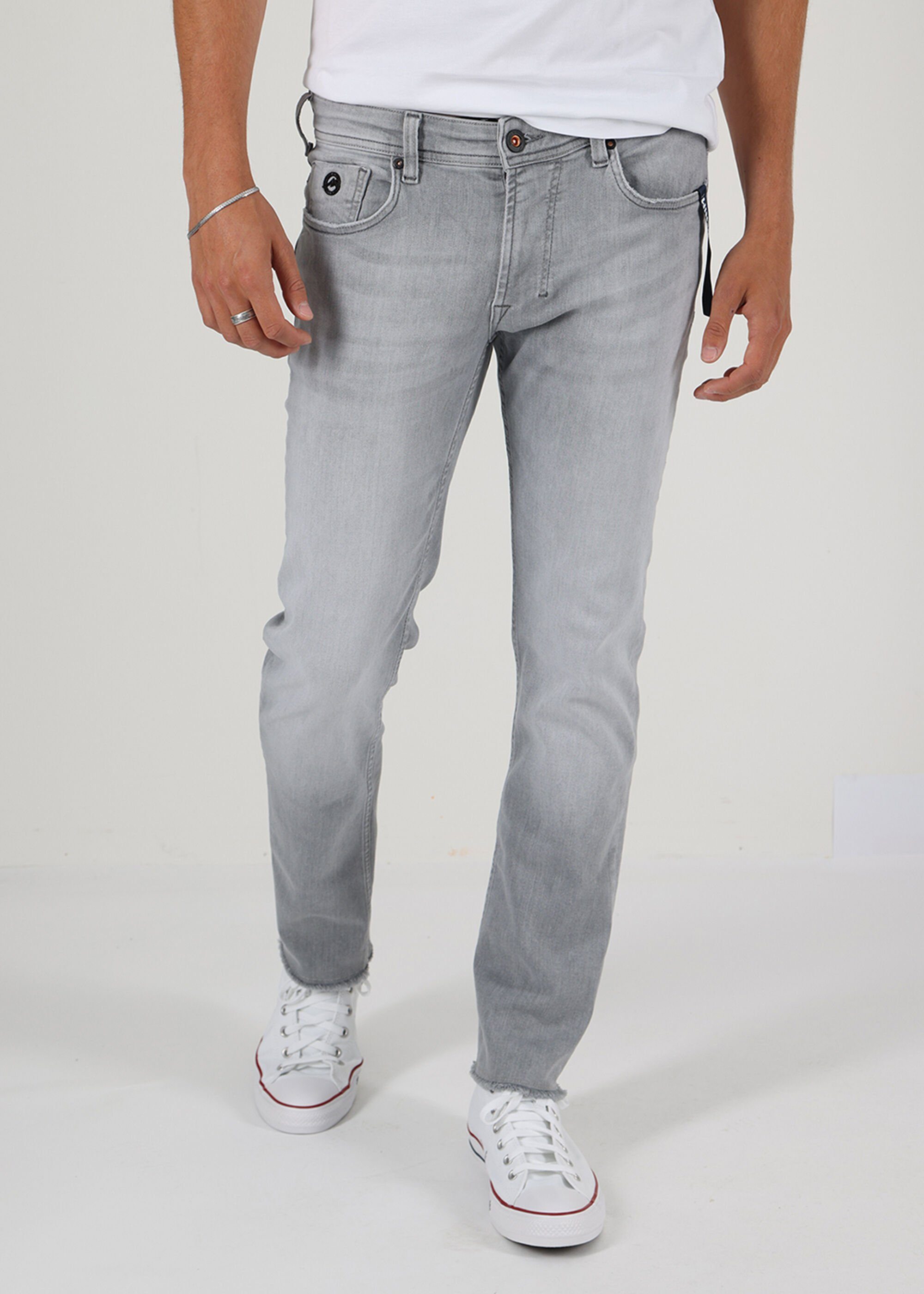 Miracle of Denim Slim-fit-Jeans Thomas Comfort Fit im 5 Pocket Style Painted Grey | Slim-Fit Jeans