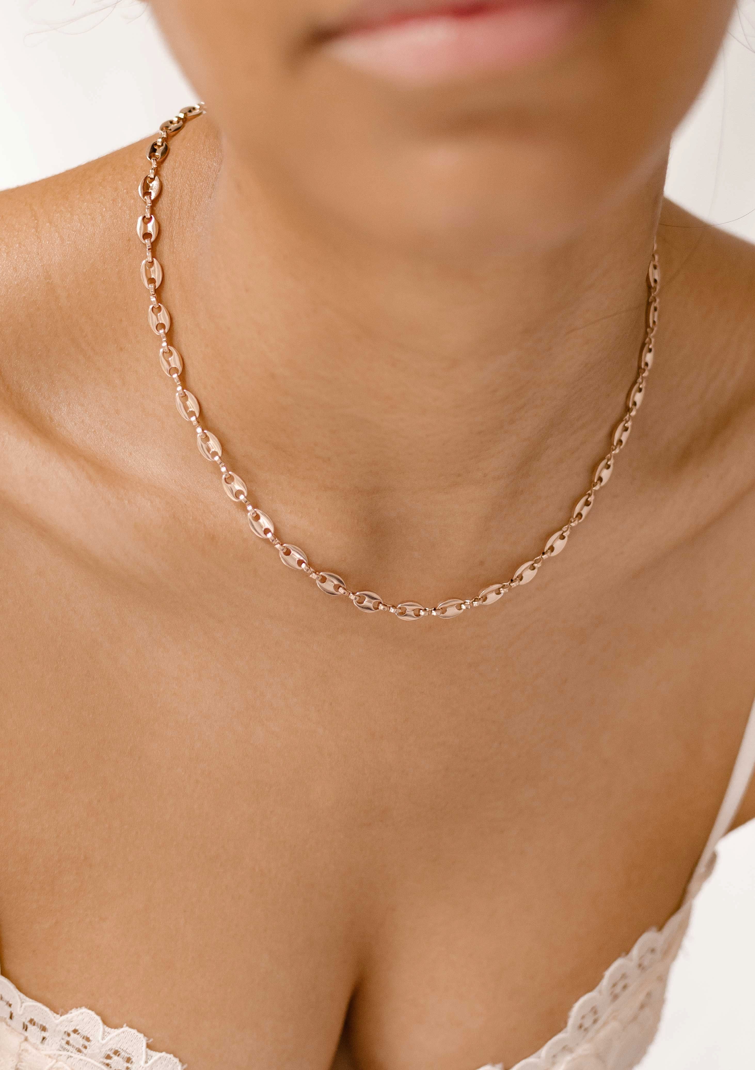 Hey Happiness Edelstahlkette Damen Maritim, Ovale günstig online kaufen