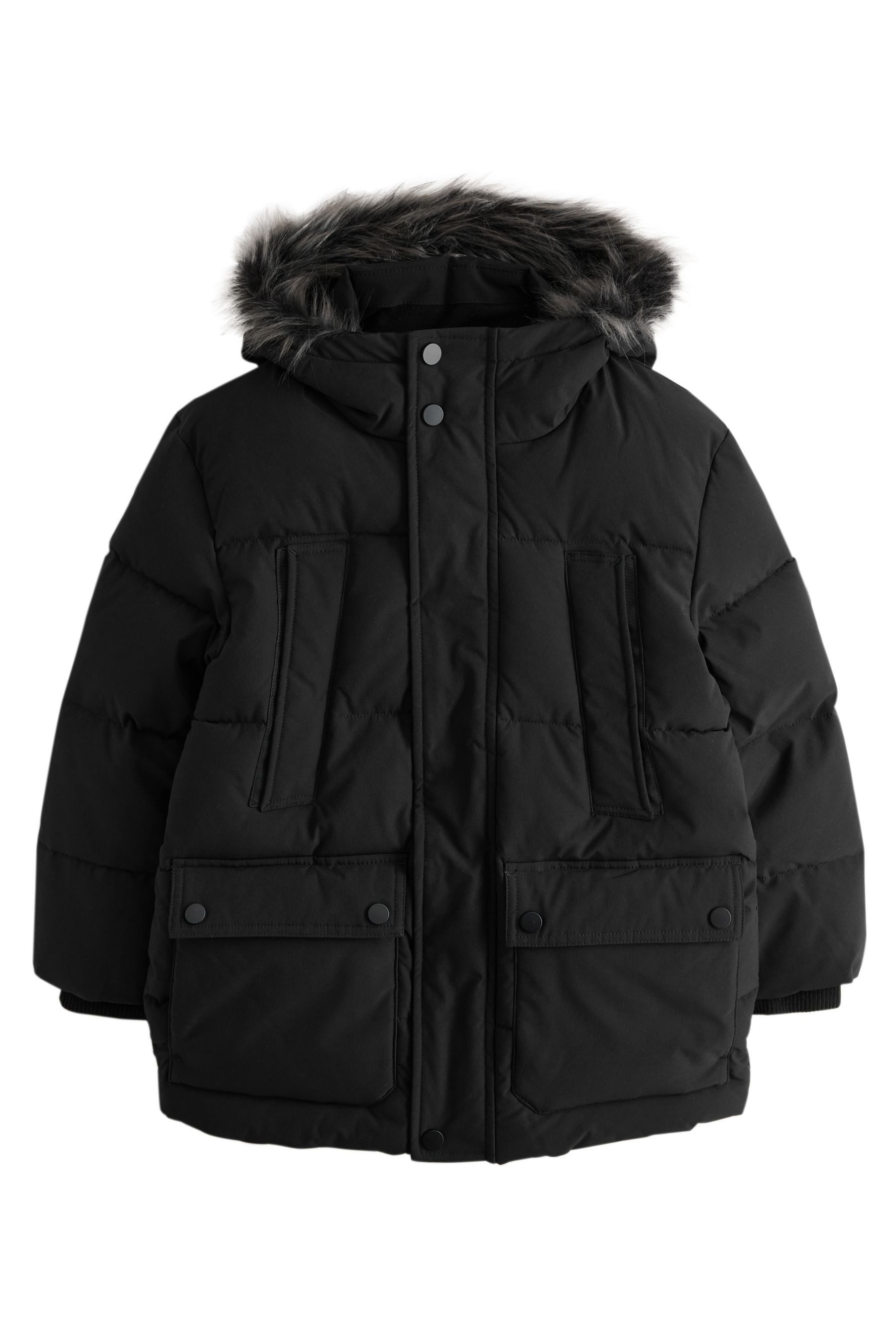 Next Fellimitatmantel Wasserabweisender Parka mit Kunstfellbesatz (1-tlg)