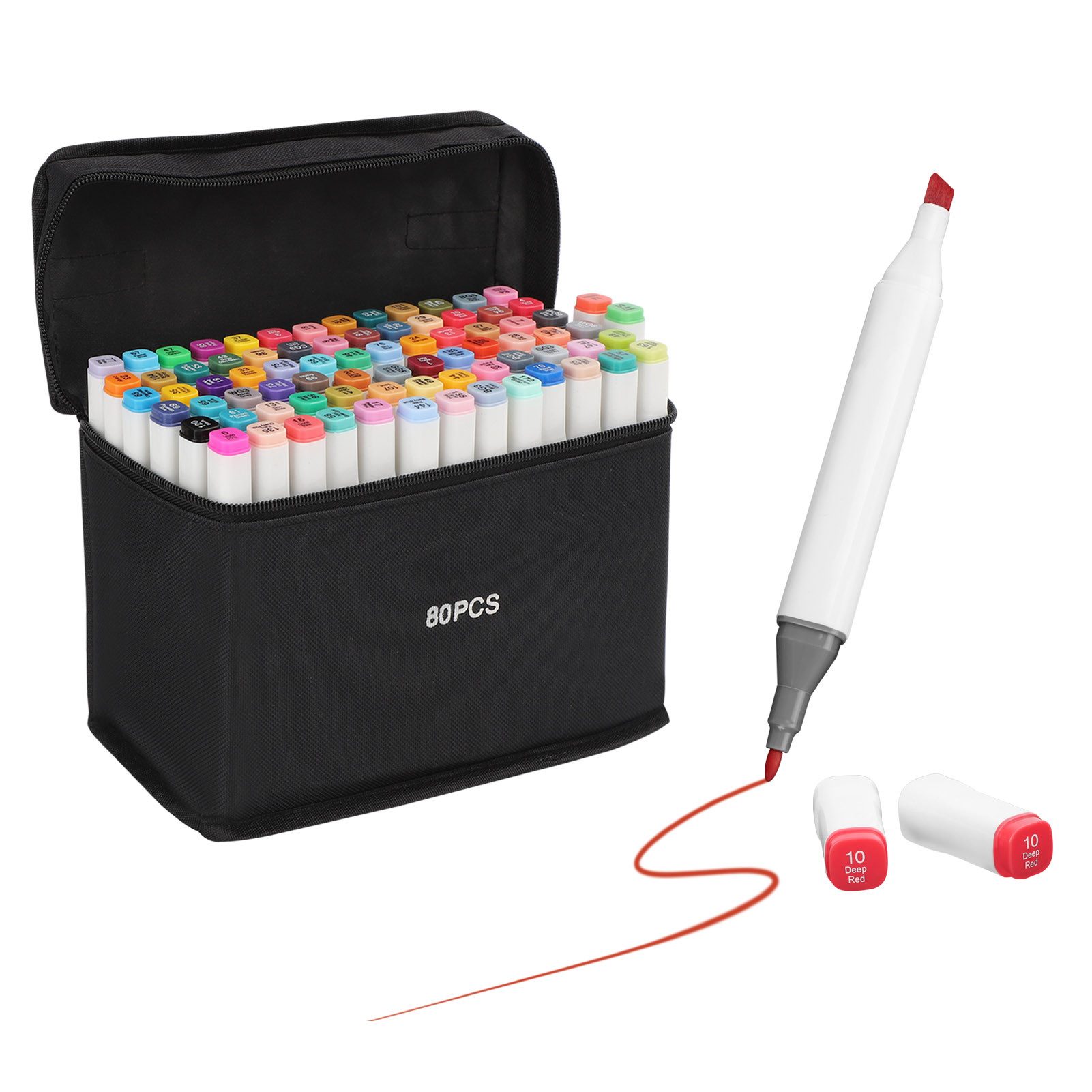 Youyijia Copic Marker Graffiti Stifte 80 Farben Alkohol Marker Filzstifte Twin Tip Marker
