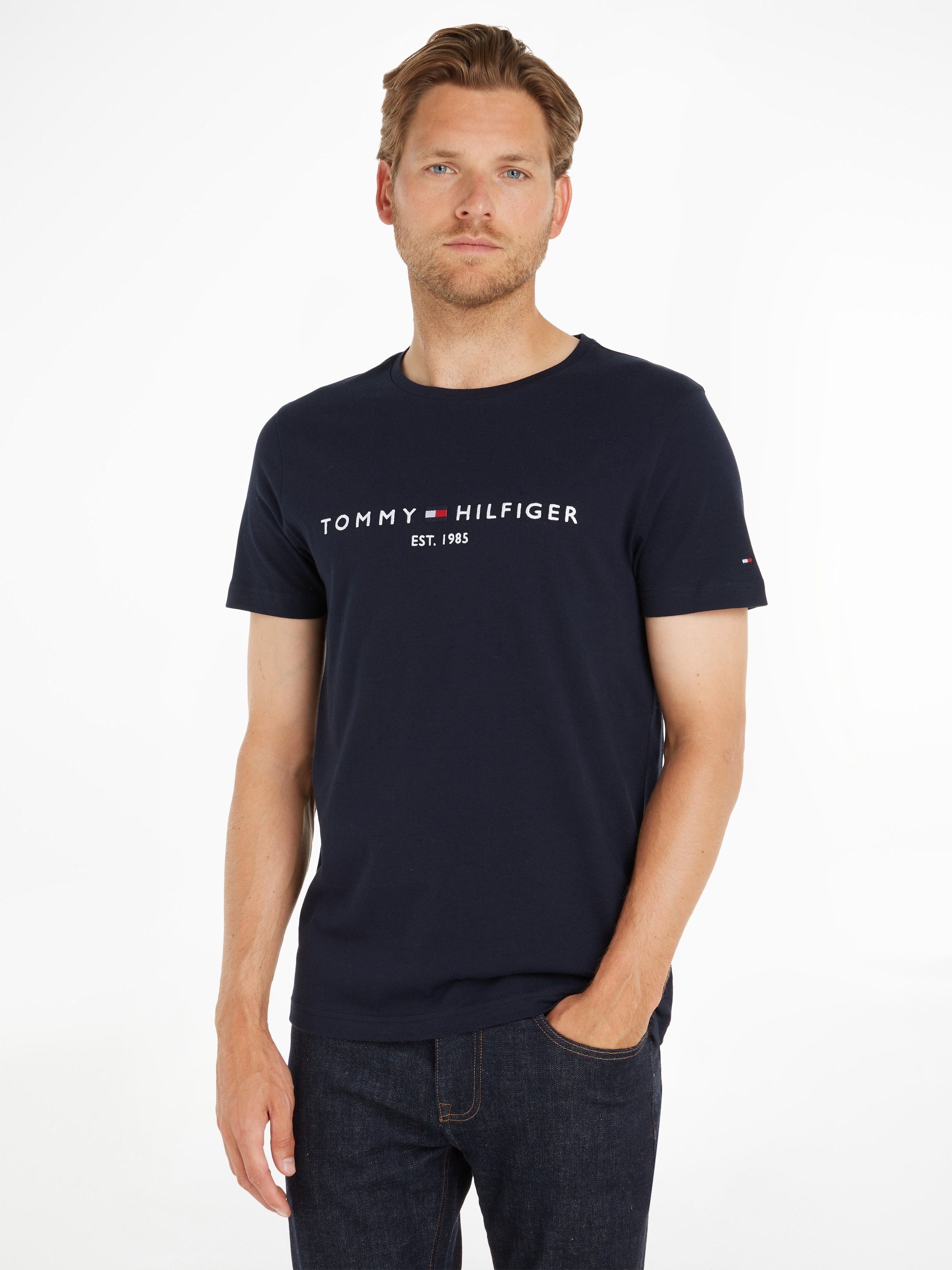 Tommy Hilfiger T-Shirt TOMMY FLAG HILFIGER TEE sky captain