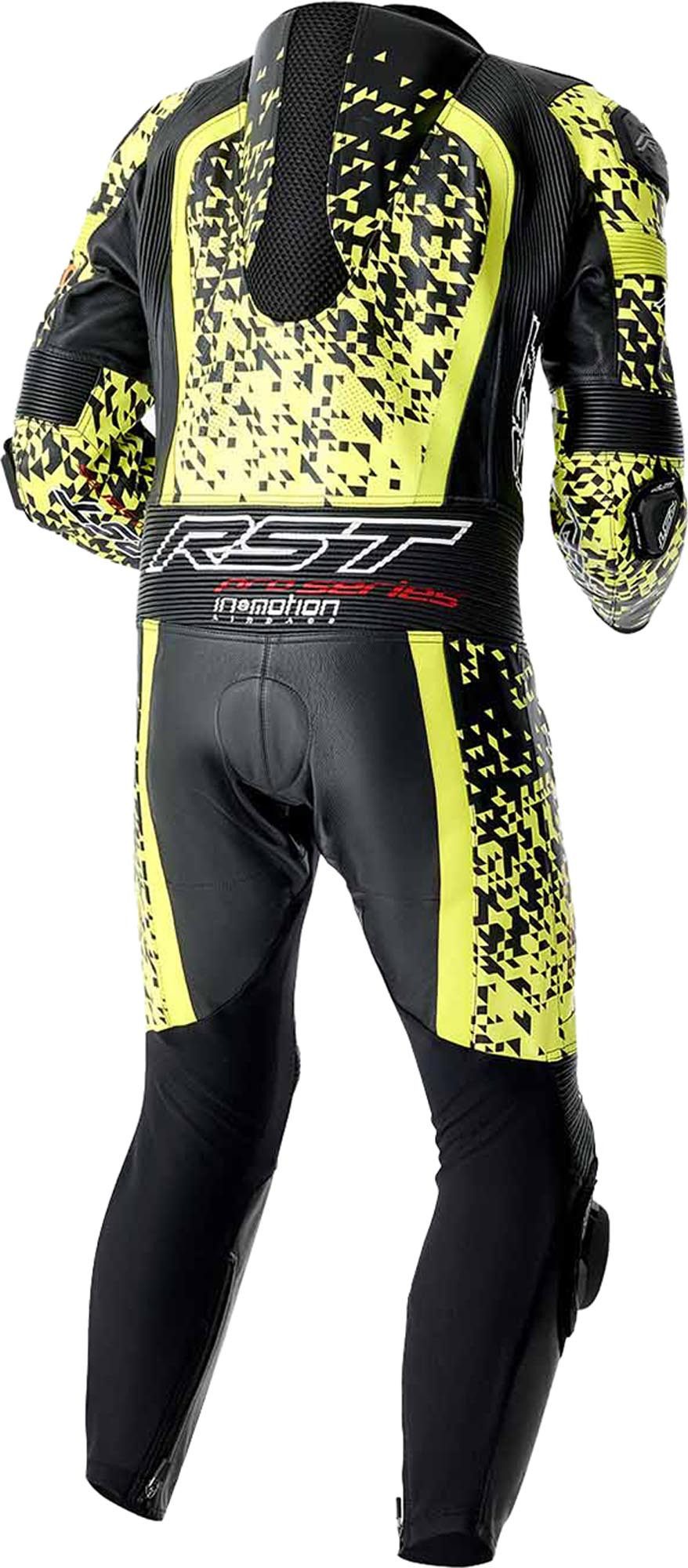 RST Motorradkombi Pro Series D3O Airbag perforierte 1-Teiler Motorrad Lederkombi Airbag integriert,Rückenprotektor enthalten,Ellenbogenprotektoren