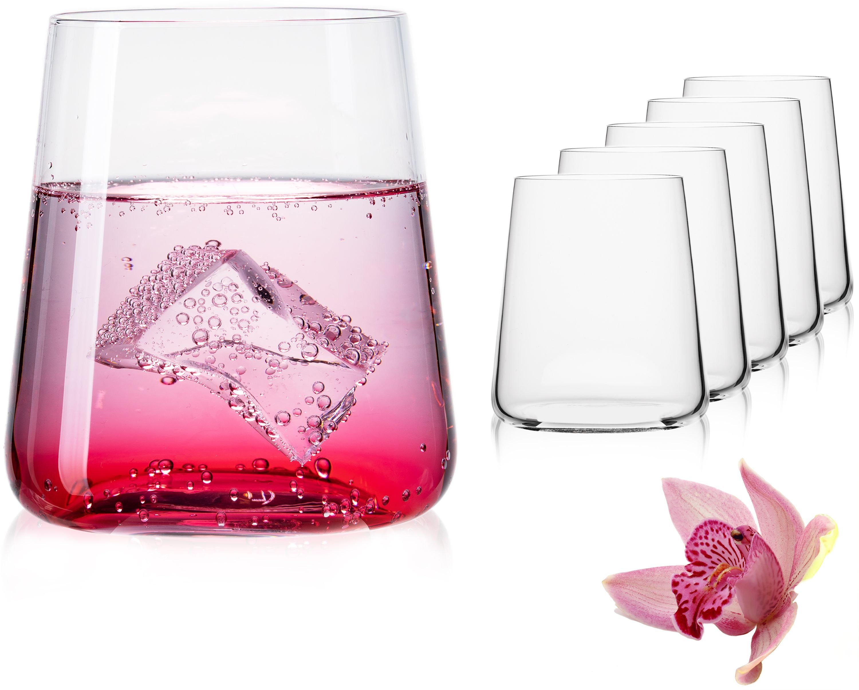 IMPERIAL glass Glas Trinkgläser, Glas, 370ml (max. 450ml) Склянки для води Saftgläser Whiskeygläser Gingläser