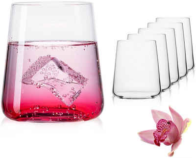 IMPERIAL glass Glas Trinkgläser, Glas, 370ml (max. 450ml) Set 6 Teilig Wassergläser Saftgläser Whiskeygläser Gingläser