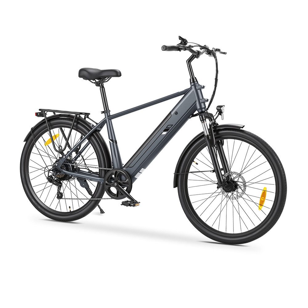 Touroll E-Bike J2 Step-Over 100km Reichweite, 7 Gang, Heckmotor, 561,6 Wh, abnehmbarer Akku, StVZO-zertifizierte Beleuchtung