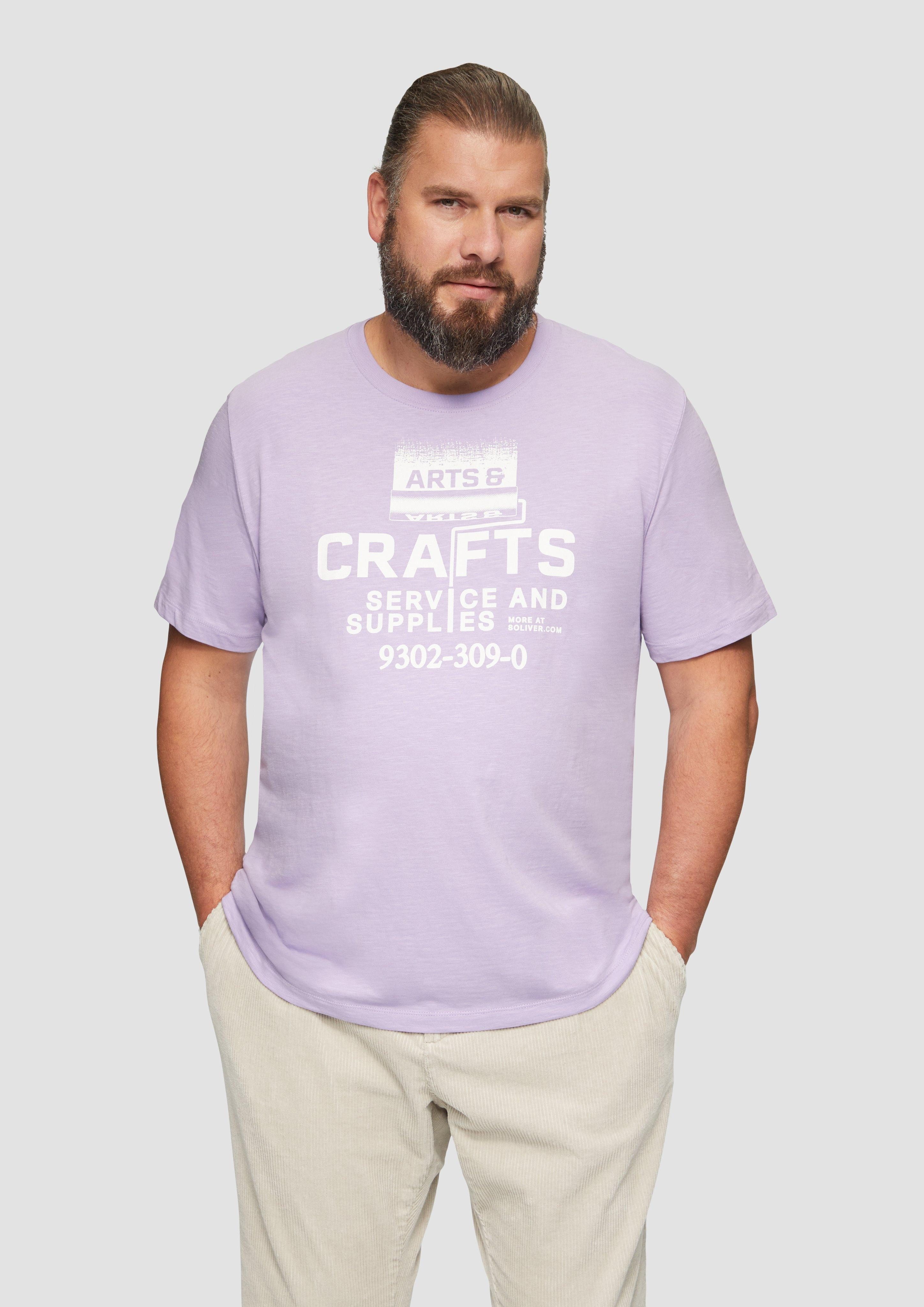 s.Oliver Kurzarmshirt Baumwoll-T-Shirt mit Frontprint und günstig online kaufen