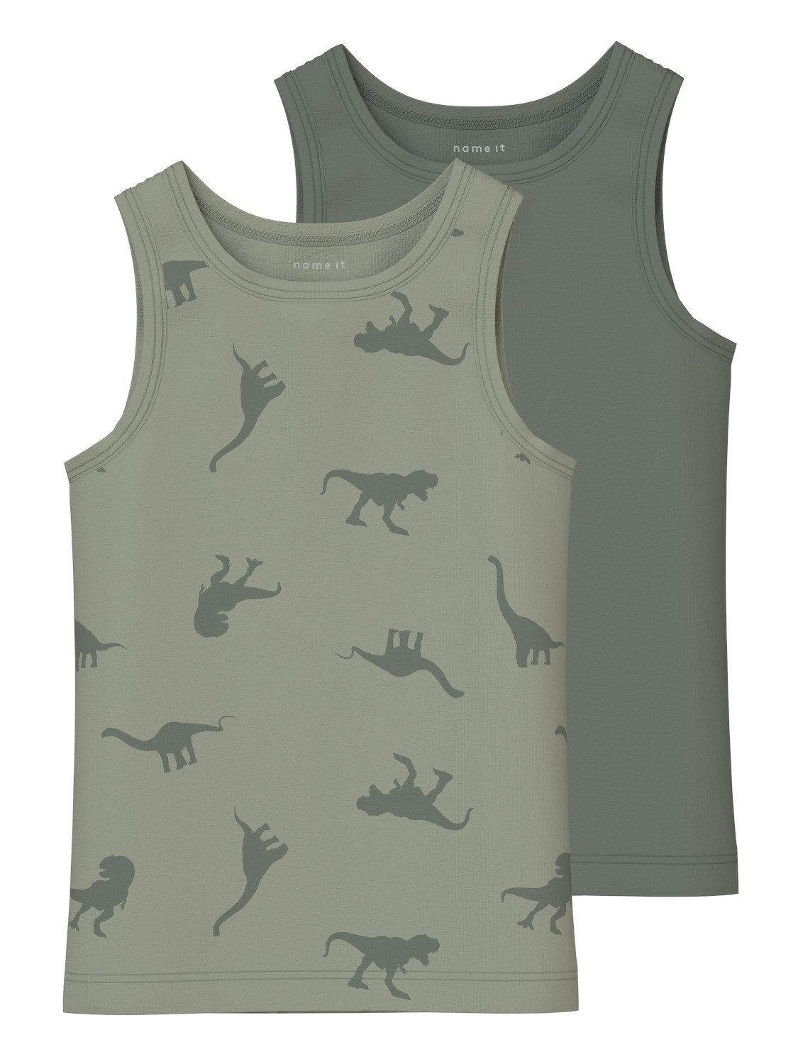 Unterhemd NMMTANK TOP 2P AGAVE GREEN DINO NOOS