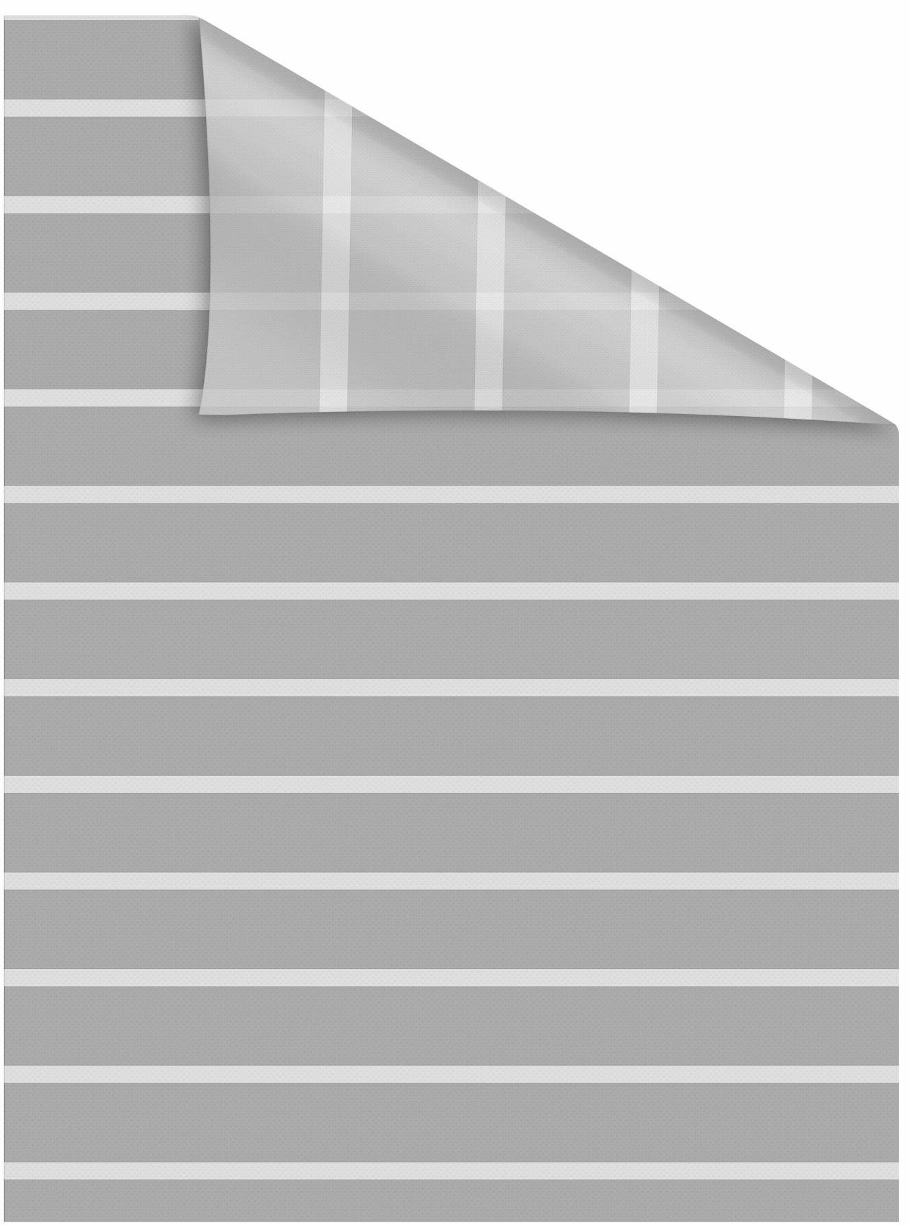 Fensterfolie selbstklebend, Sichtschutz, Streifen - Grau Weiß