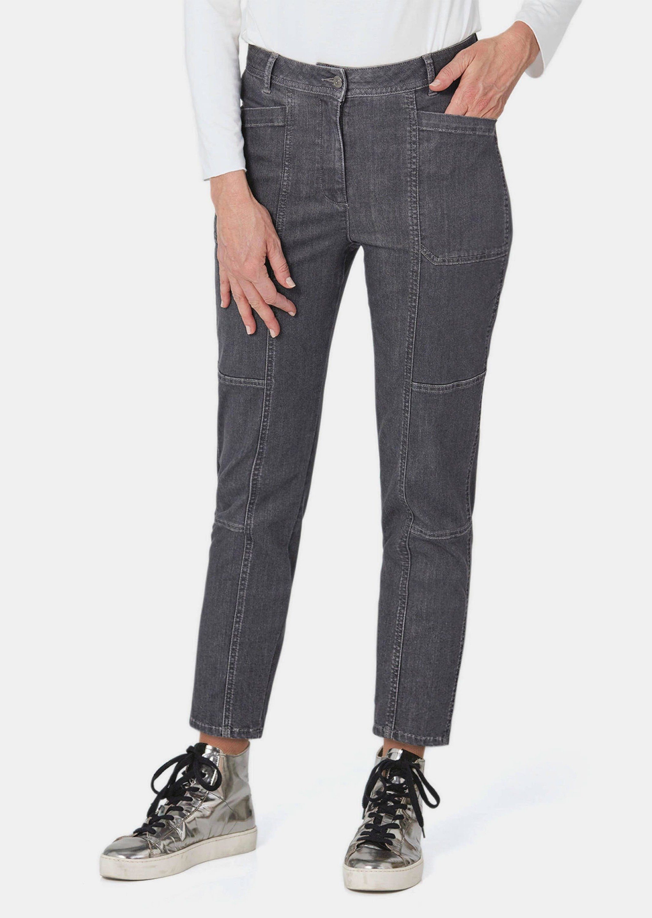 Stoffhose Jeans mit Wascheffekt