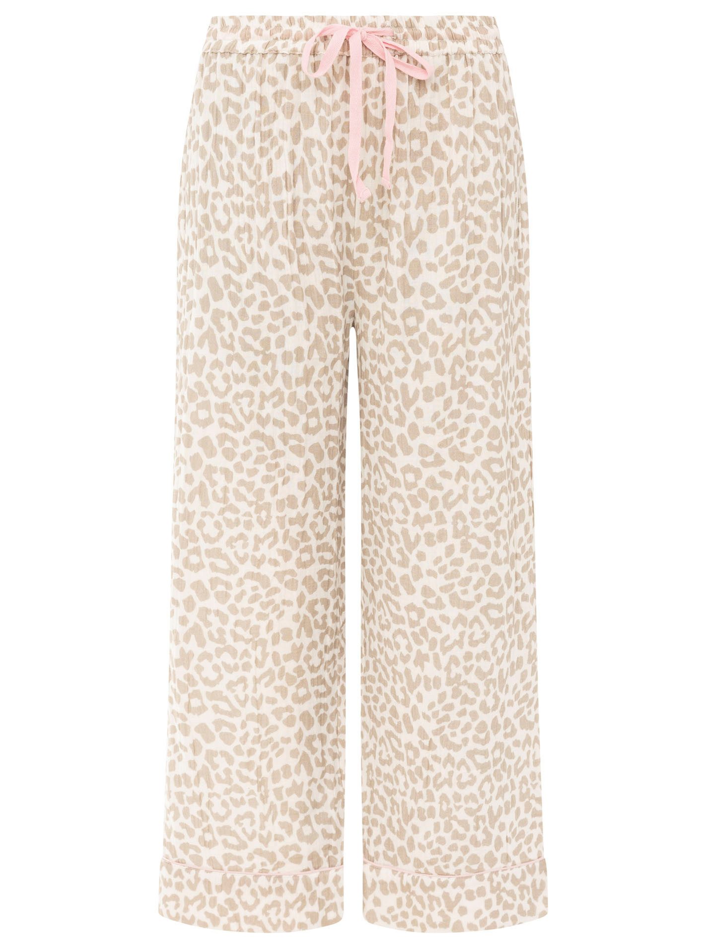 Zwillingsherz Pyjama Classic Leo (2 tlg) Leo-Muster, Oberteil mit Knöpfen, Hose mit elastischem Bund – Bild 4 von 5