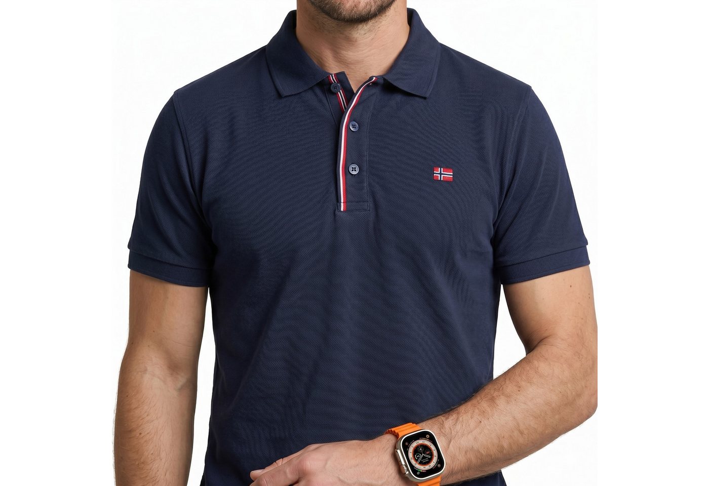 Geographical Norway Poloshirt Herren Poloshirt Kurzarm 100% Baumwolle Piqué Regular Fit