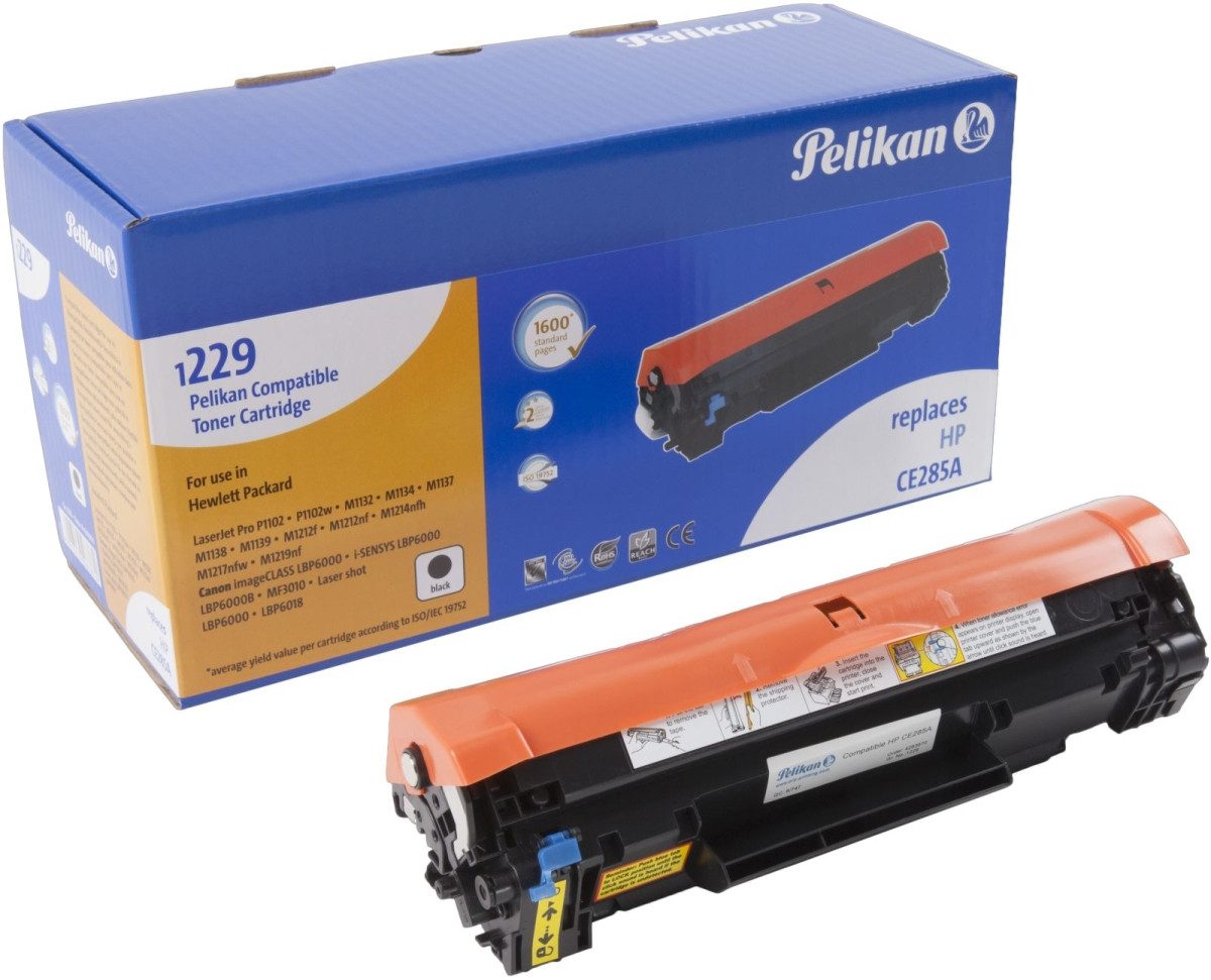Pelikan Tonerpatrone Toner kompatibel mit HP CE285A #85A black / auch Canon CRG-725