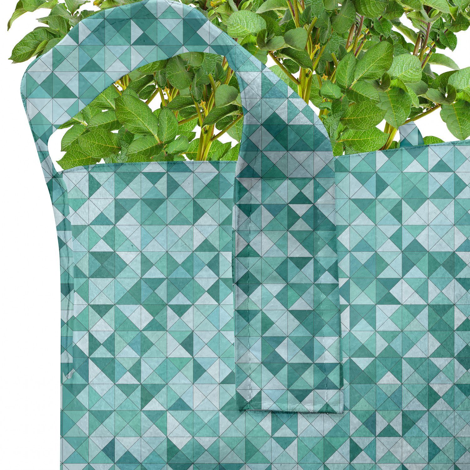 Pflanzen, mit Stofftöpfe Pflanzkübel Geometrisch für Abakuhaus Griffen hochleistungsfähig Dreieck-Mosaik-Form