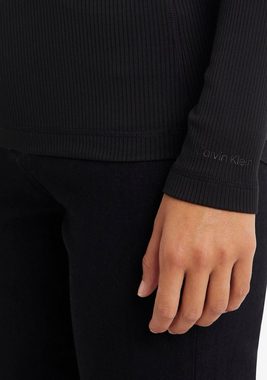 Calvin Klein Langarmshirt MODAL RIB HENLEY TOP LS mit tiefem V-Ausschnitt