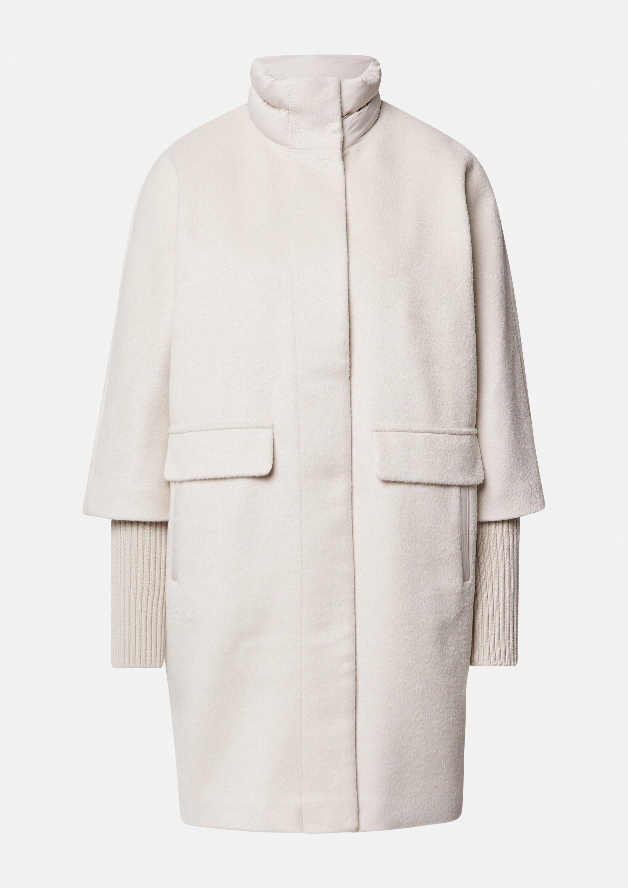 comma Funktionsmantel Outdoor-Mantel Mantel aus Wollmix mit Steppkragen