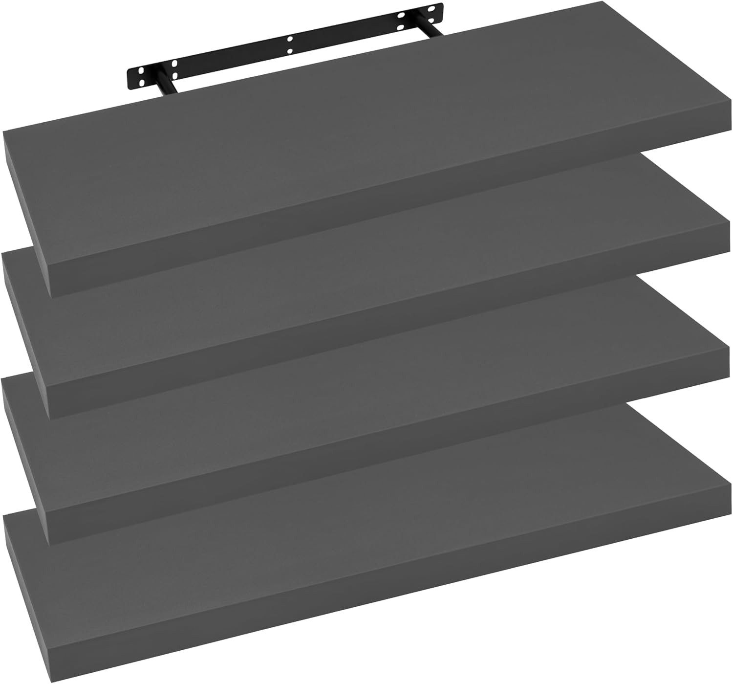 Woltu Wandregal, 4-tlg., Schweberegal für Deko Wandablagen aus MDF Holz. Reduzierter Preis € 50,39. Unverbindliche Preisempfehlung € 104,99, (€ 12,60 pro 1 Stk)