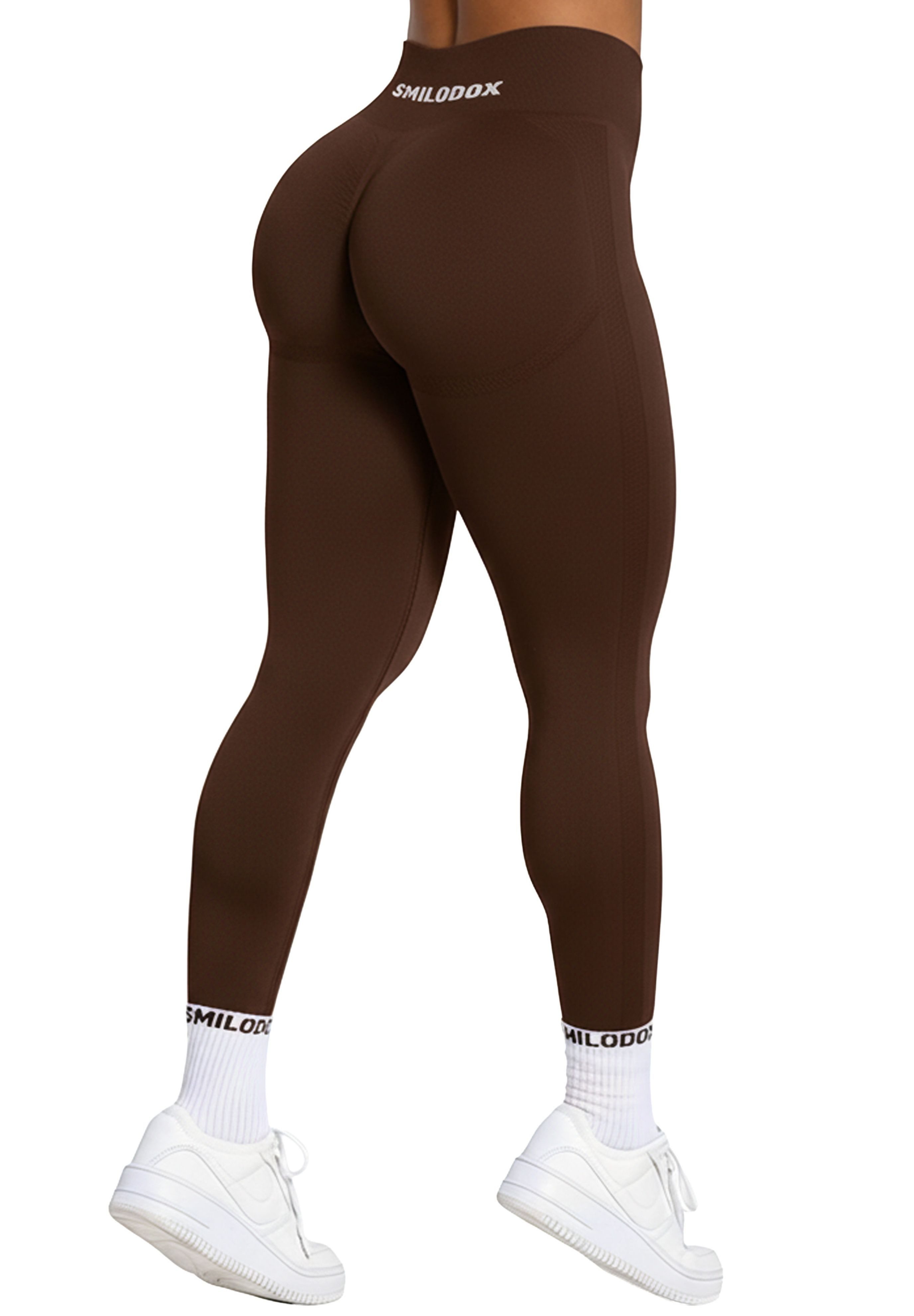 Smilodox Leggings Cetrina, Push Up Scrunch Leggings mit Schriftzug Fitness günstig online kaufen
