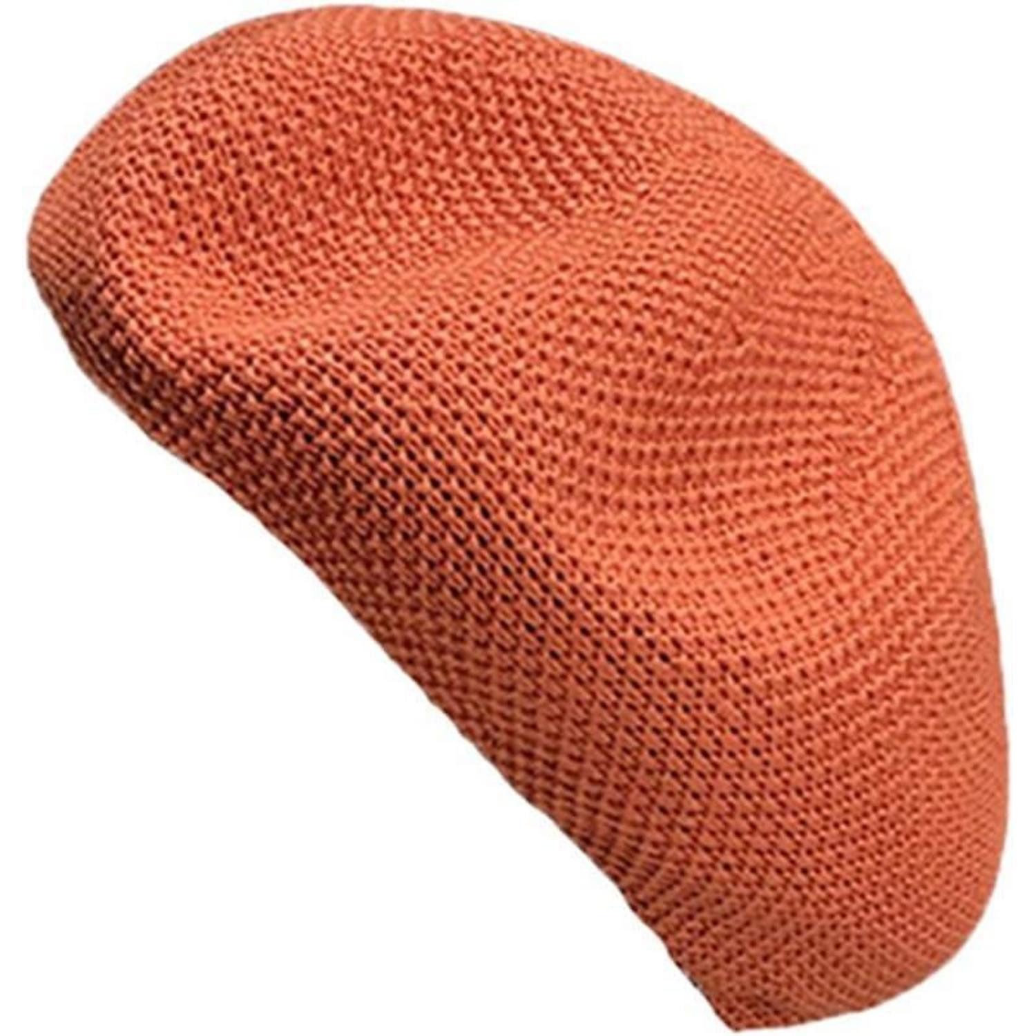 LuxusKollektion Baskenmütze Baskenmütze Damen Barett Beret Sommer Künstler Einheitsgröße-M Orange