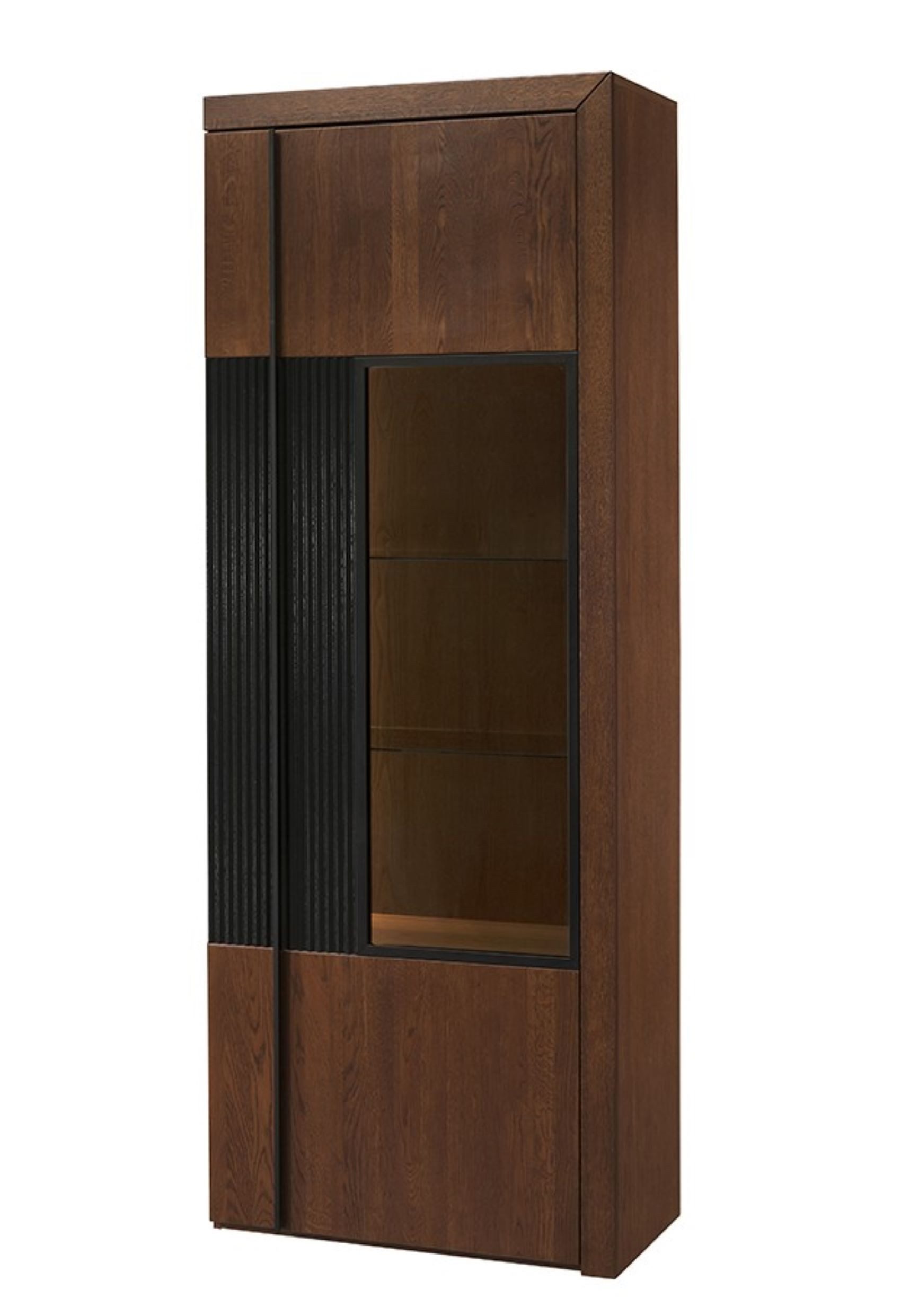 99rooms Wohnwand Vils, (Set (3-St), Wohnmöbel), mit viel Stauraum, LED-Beleuchtung, Soft-Close, aus Massivholz