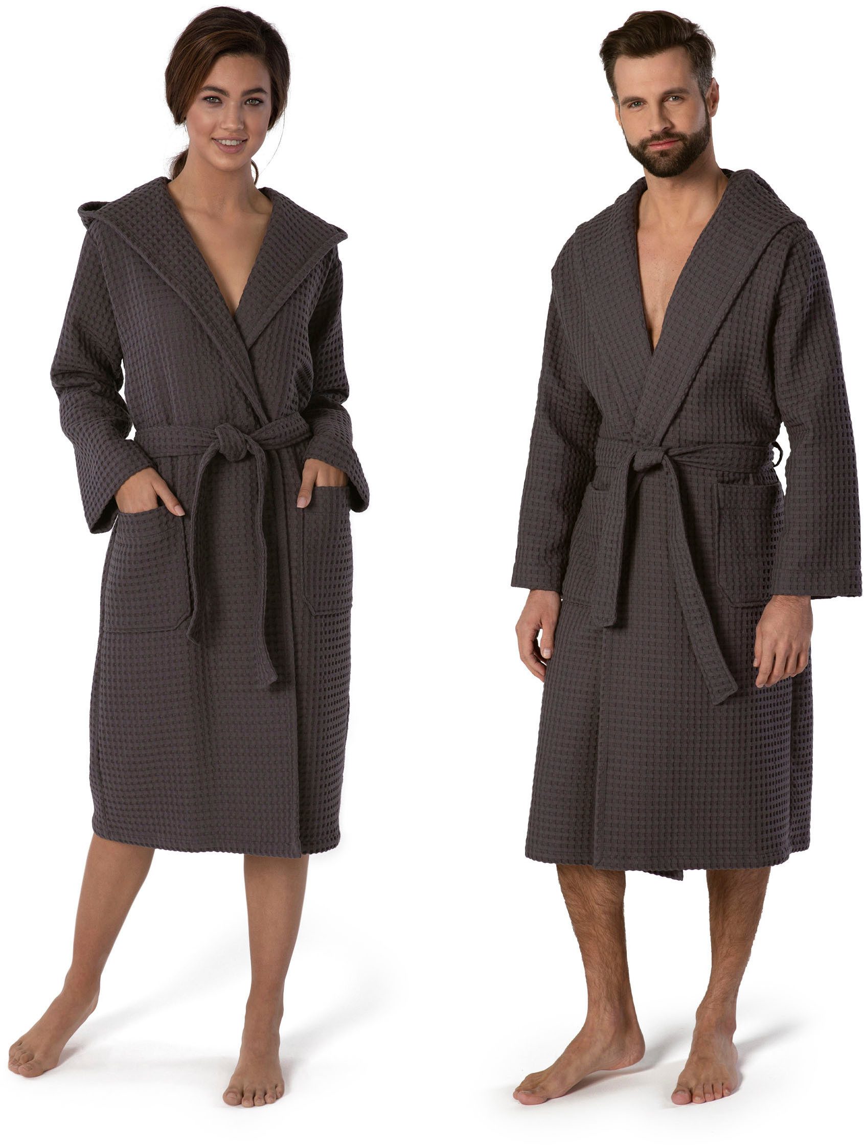 Möve Unisex-Bademantel Piquée, ideal für Sauna günstig online kaufen