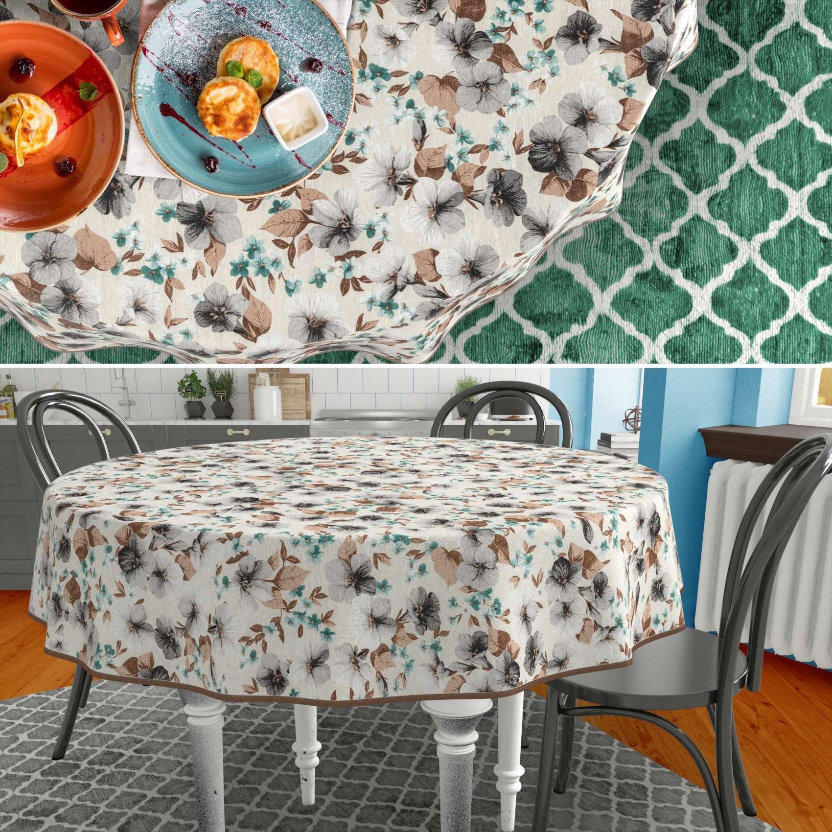 ANRO Tischdecke mit Blumen Botanik aus günstig online kaufen