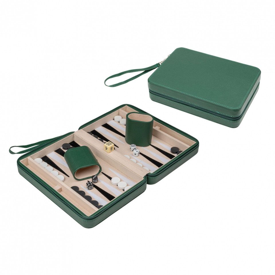 Philos Spiel, Backgammon Thasos - Reise - Kunstleder - magnetisch - mit Tragegriff