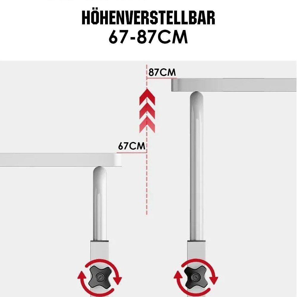 Rhein Beleuchtung Beistelltisch laptoptisch höhenverstellbar, mobiler schreibtisch, sofa tisch (Set, 1-St., Ideal für Wohnzimmer, Schlafzimmer, Büros und Sofas) – Bild 5 von 5