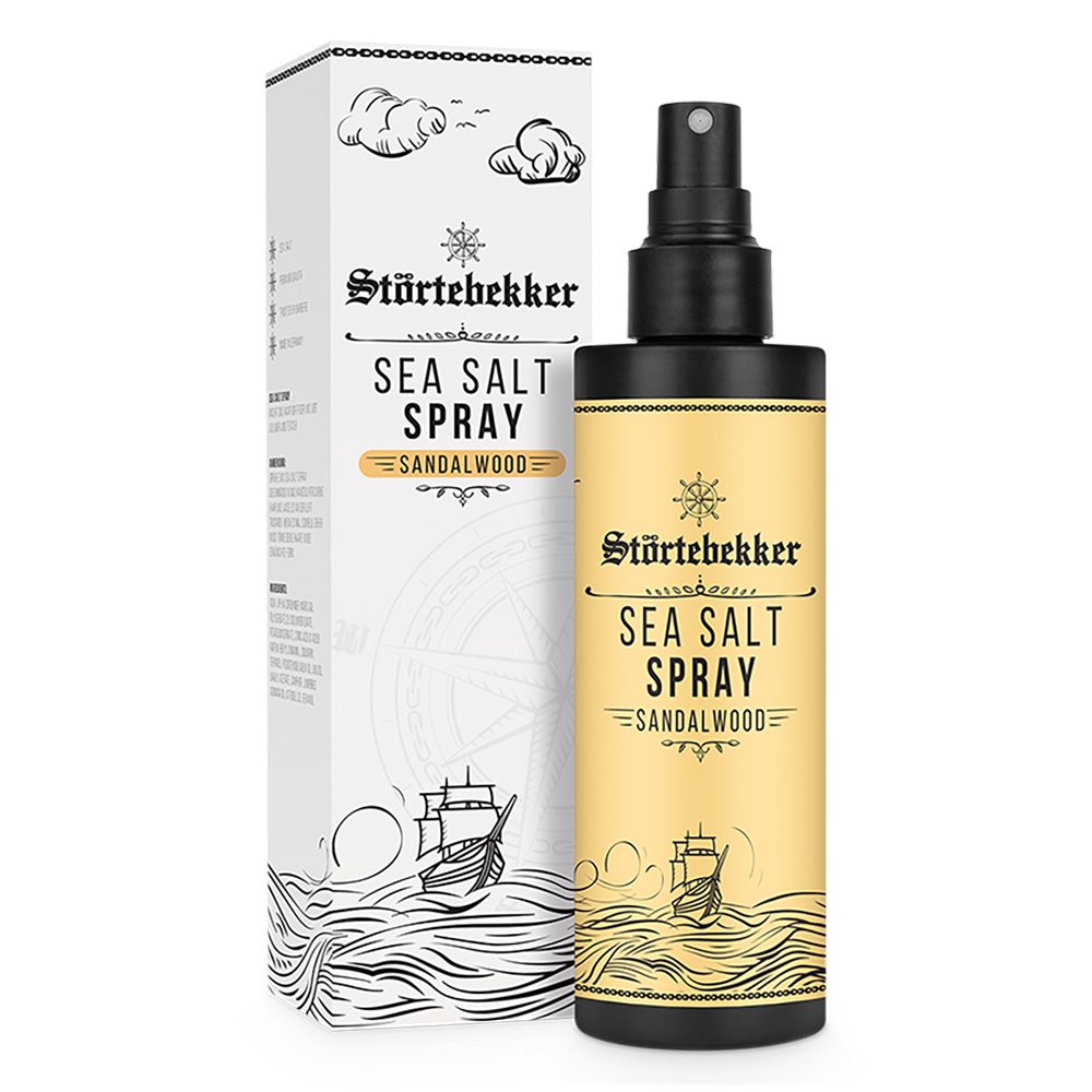 Störtebekker Haarspray Sea Salt Spray Sandelholz - Meersalz Haarspray, 200ml, Vegan, Mehr Volumen & Struktur ohne zu Verkleben
