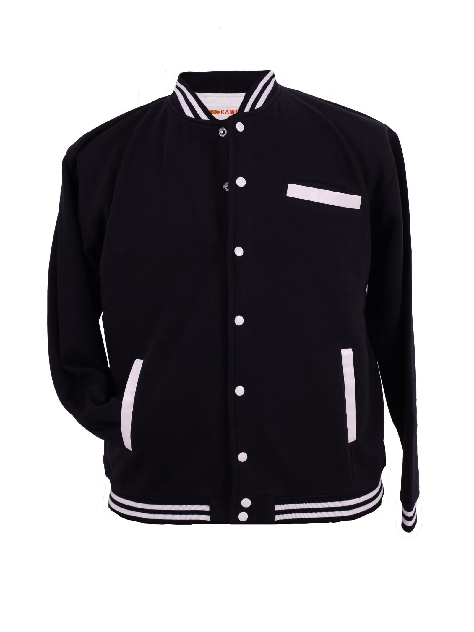 KAMRO Blouson Kamro College Jacke in großen Größen, Schwarz günstig online kaufen