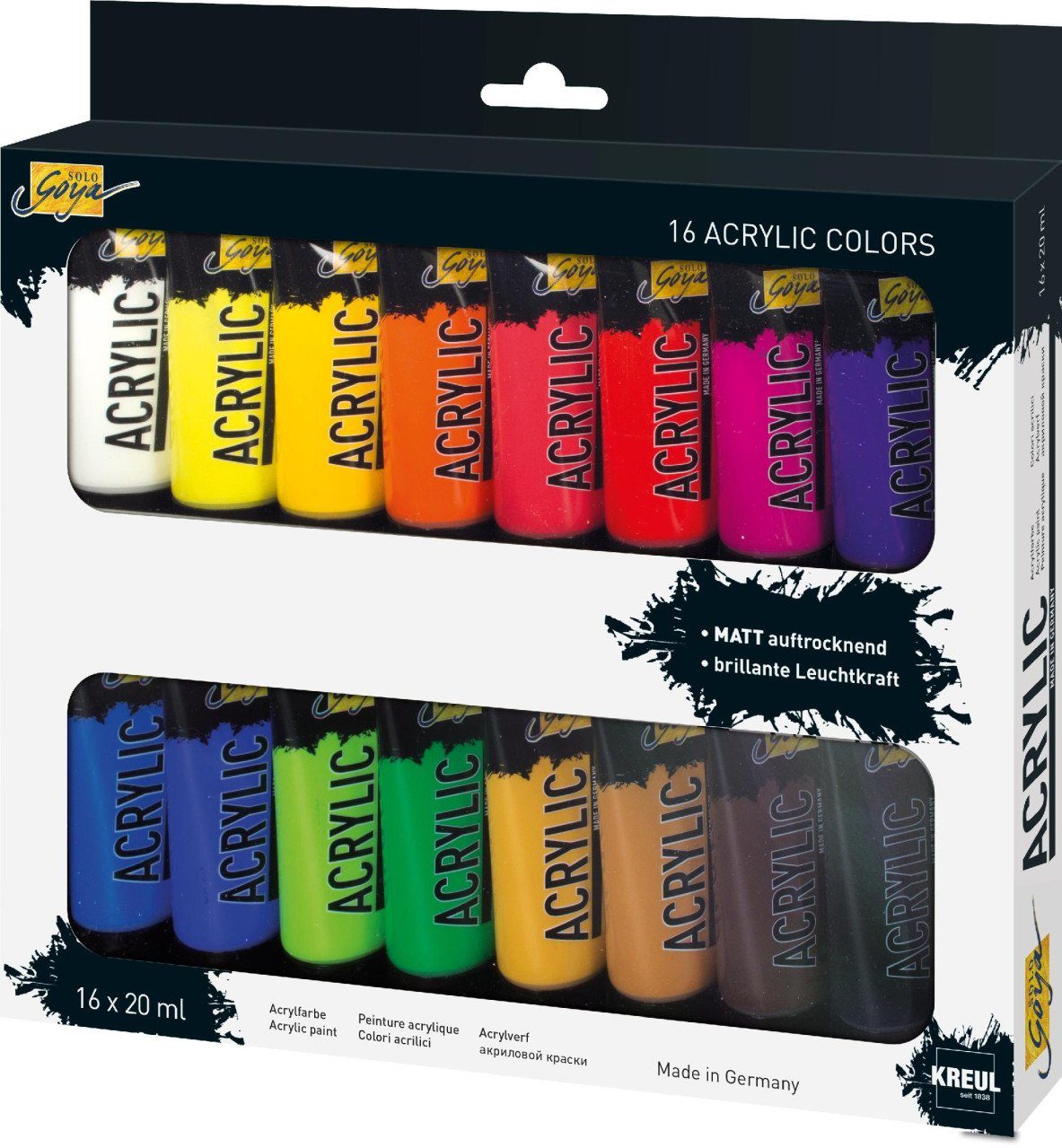 Acrylfarbe Kreul Solo Goya Acrylfarben Set 16 x 20 ml Tuben