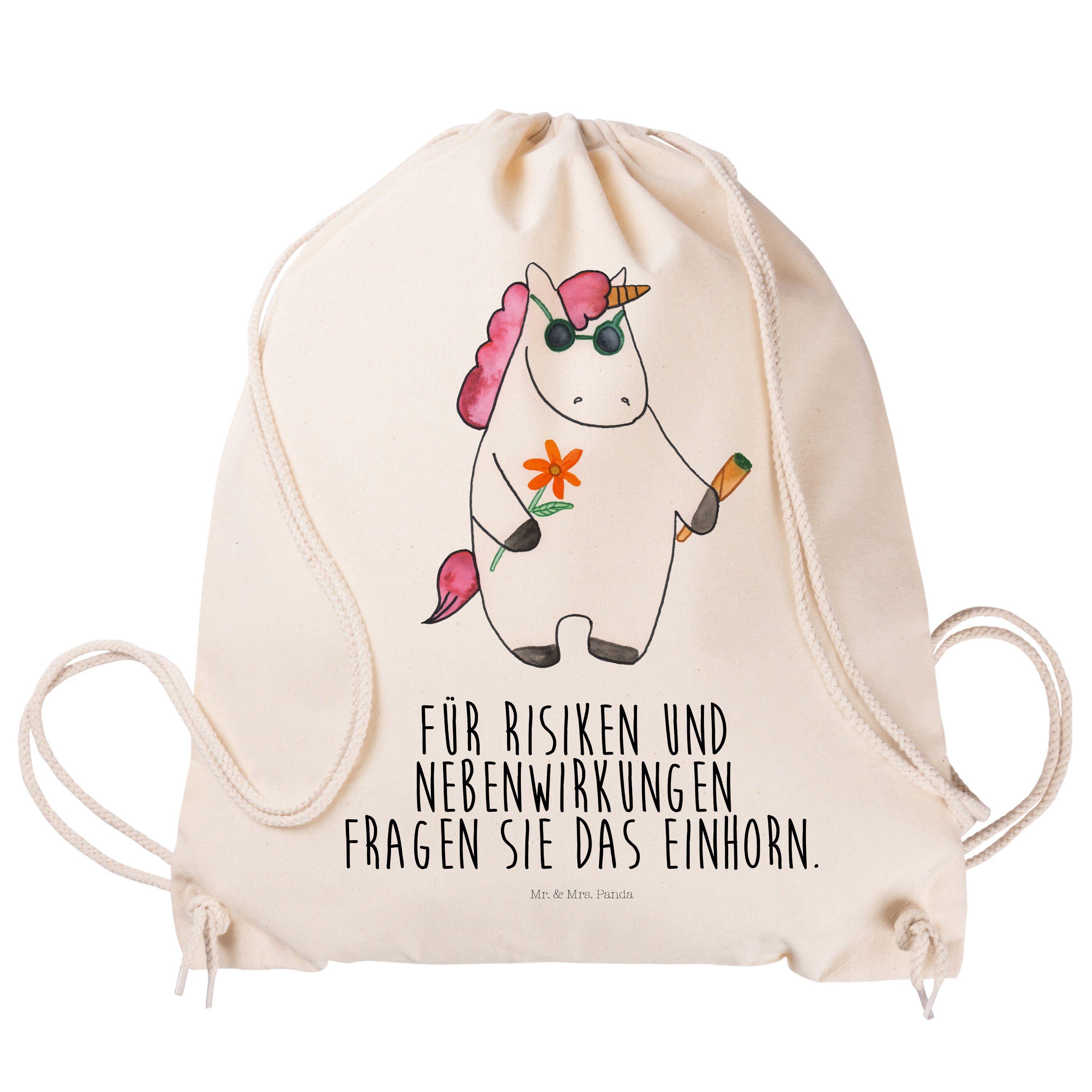 Mr. Sporttasche Transparent Einhorn Panda Sportbeutel, Woodstock Ein - Geschenk, Mrs. & - (1-tlg) Pegasus,