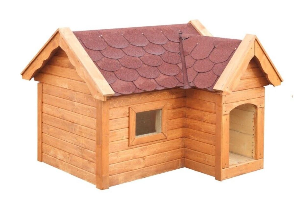 Hundehütte Hundehütte Holz Massiv Outdoor Hundehaus Garten Tierhaus Sofort