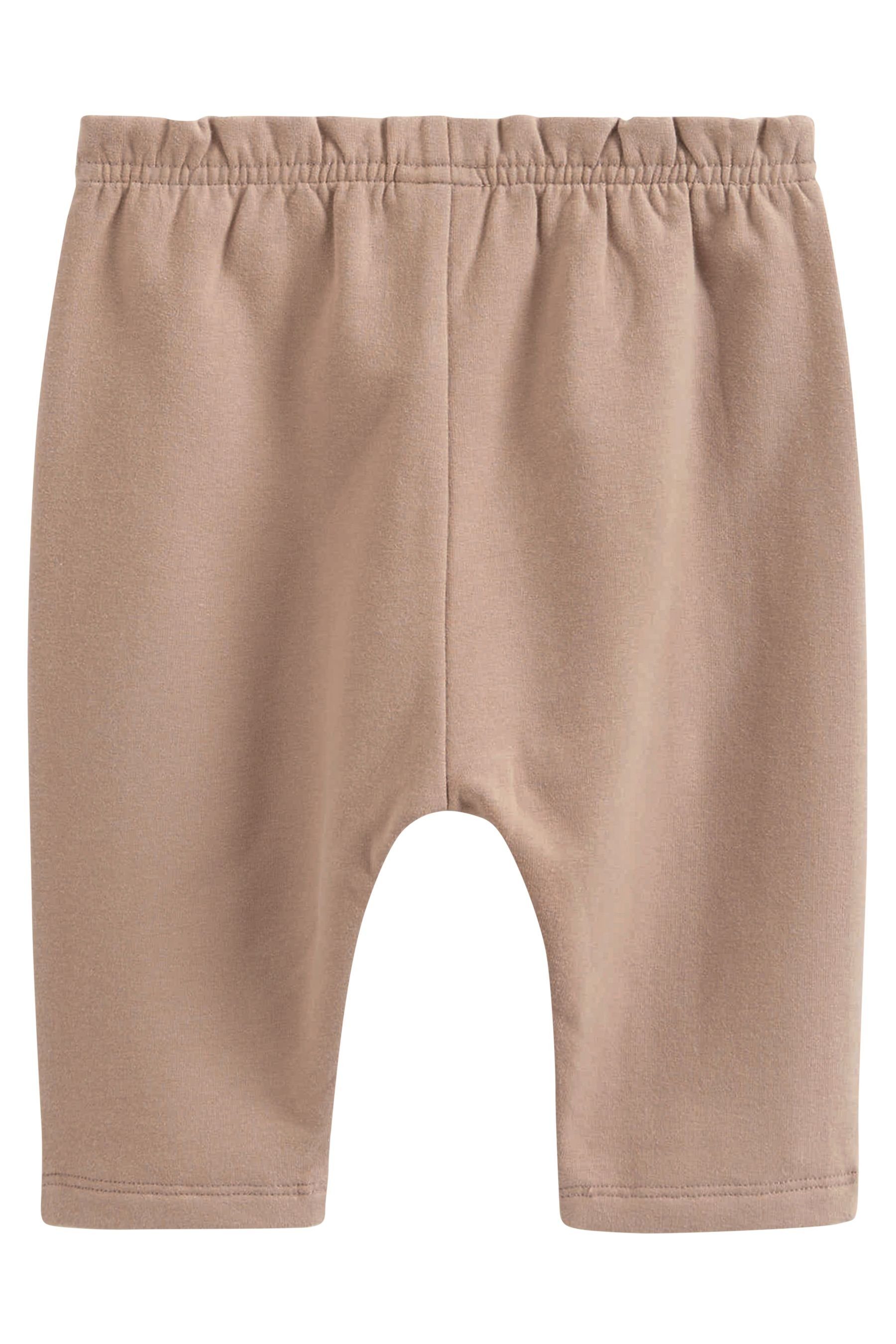 geradem Cosy Baby-Jogginghosen Bein 3er-Pack (3-tlg) Brown Nerzfarben mit Sweathose Next