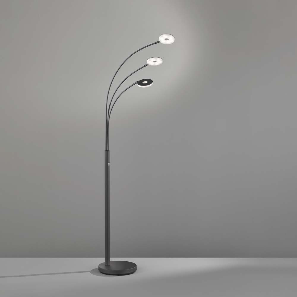 etc-shop LED Stehlampe, Stehleuchte Wohnzimmerlampe Metall LED Standlampe Schwarz CCT