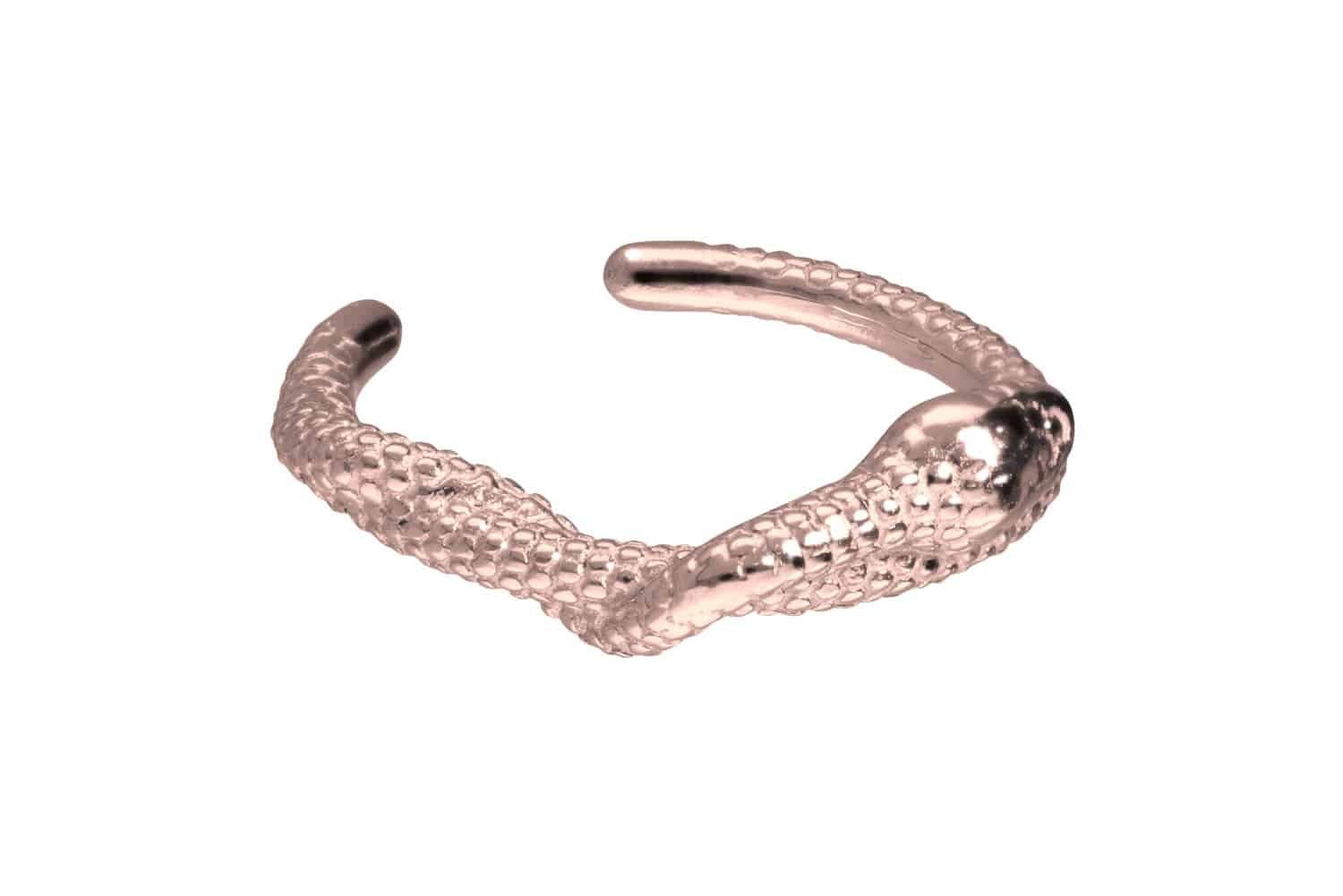 PIERCINGLINE Fake-Spirale Chirurgenstahl Fake Ohrring SCHLANGE (Fake Piercing-Ringe, 1-tlg)