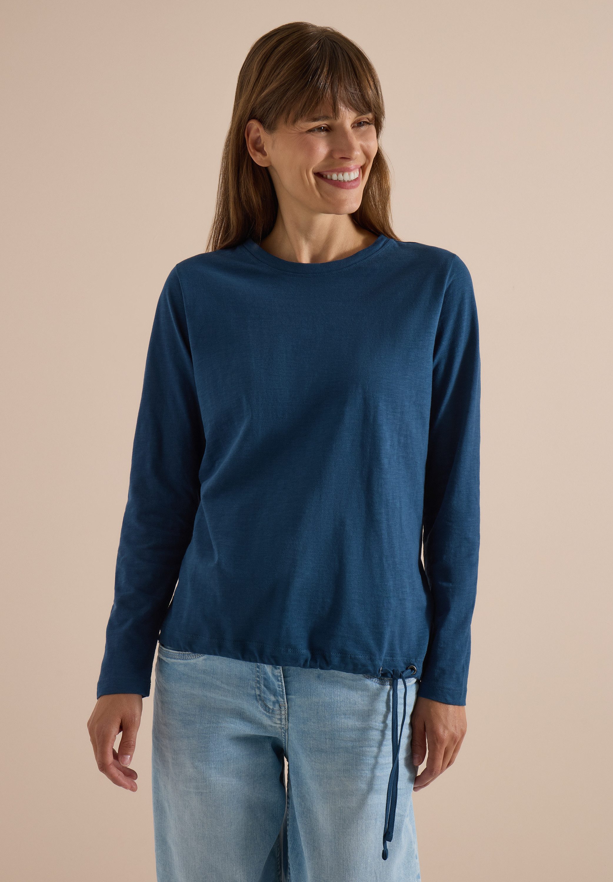 CECIL Langarmshirt aus reiner Baumwolle