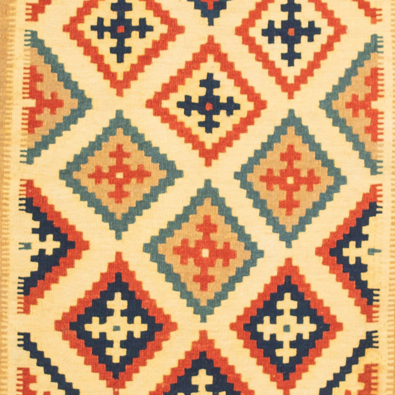 Wollteppich Kelim Fars mm, 4 x Einfarbig Wendeteppich 160 Höhe: morgenland, 259 cm, rechteckig