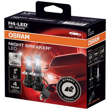 Osram KFZ-Ersatzleuchte OSRAM 64193DWNB LED Leuchtmittel Night Breaker® LED H4 12 V